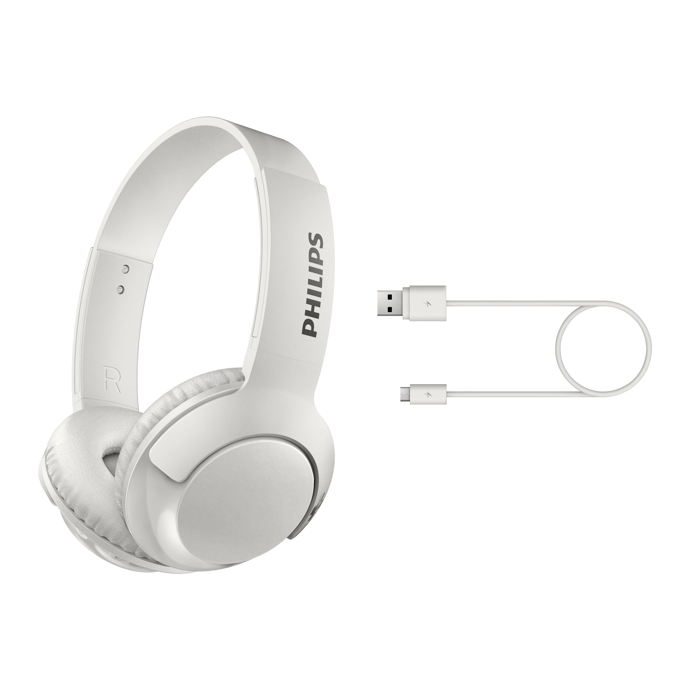 PHILIPS BASS+ SHB3075 WIT On-ear Hoofdtelefoon Wit