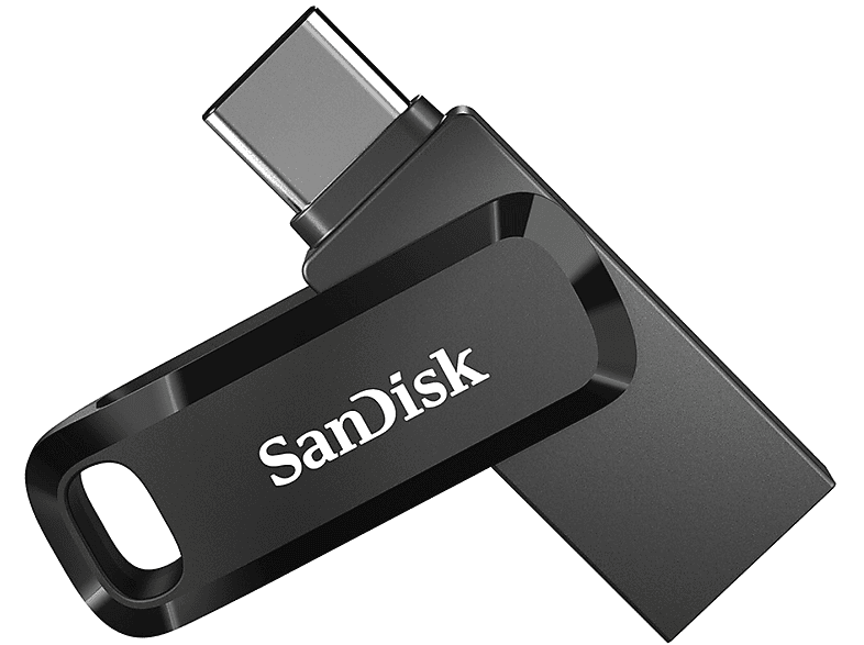 SANDISK 256 GB Ultra Dual Drive Go USB-Stick, USB-C/A 3.2 Gen1, R400 M/s, Schwarz; USB Stick