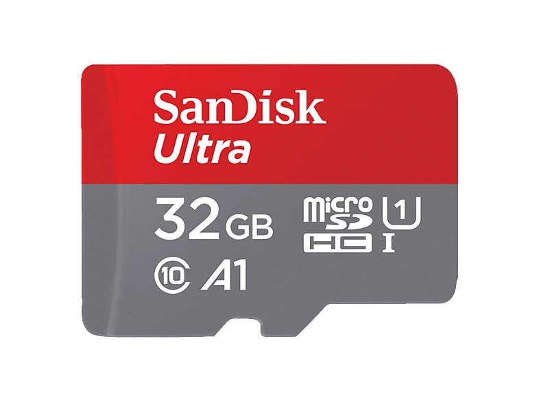 SANDISK 32GB Ultra microsdhC Karte mit SD-Adapter bis zu 120 MB/s mit App-Performance A1 UHS-I Class 10 U1; Speicherkarte — Foto 2 von 2