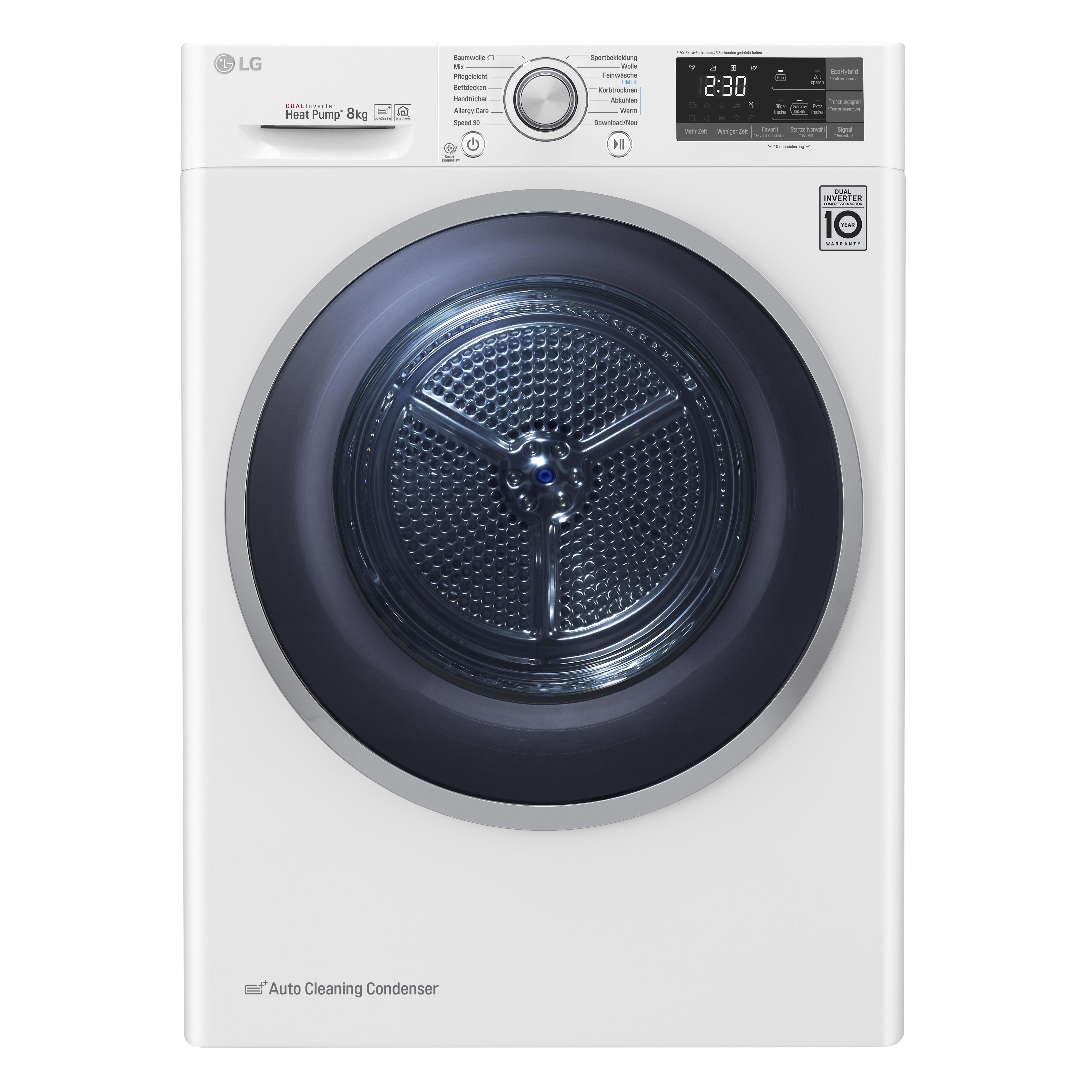 LG RT8DIH1Q Wärmepumpentrockner (8 kg, A+++, Weiß)