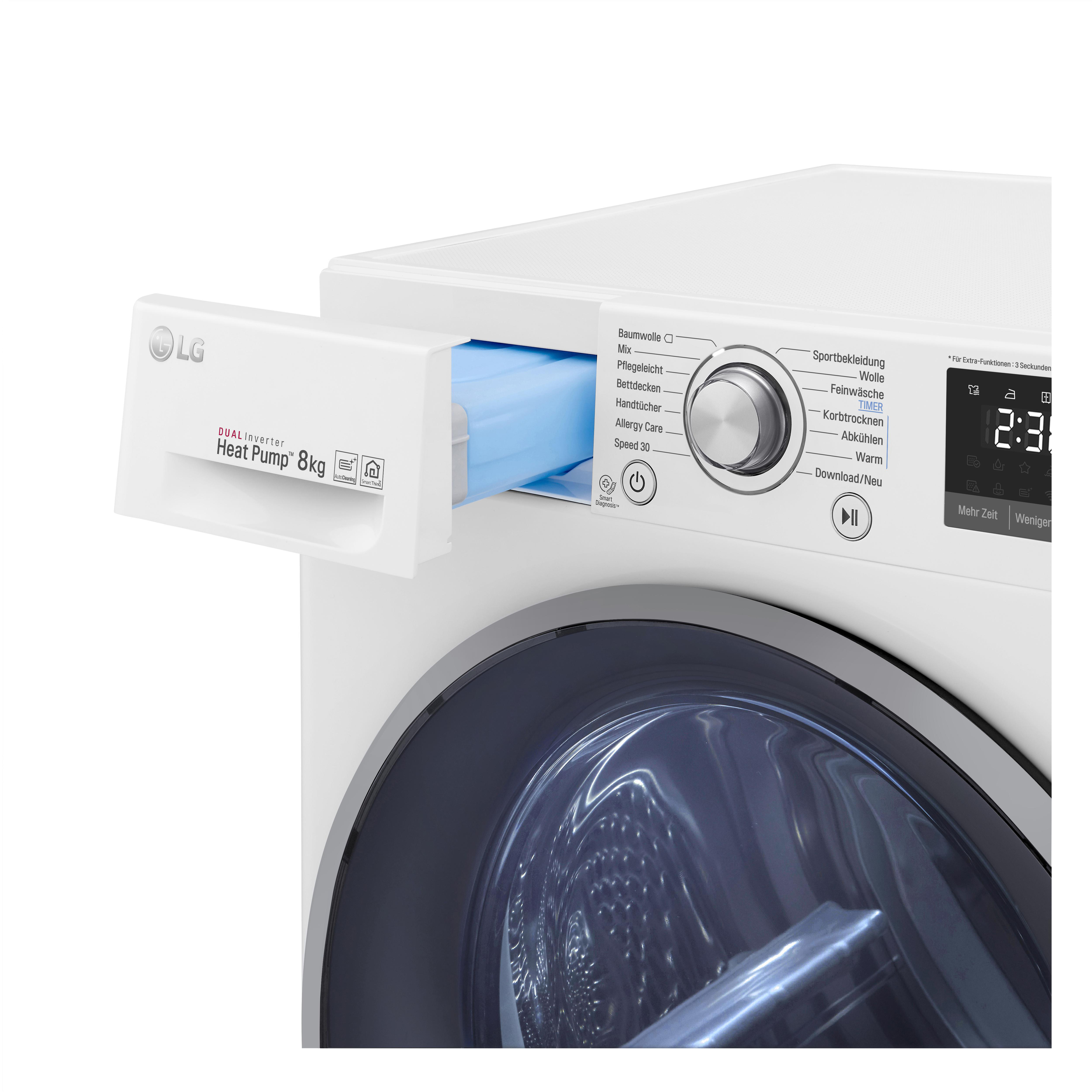 LG RT8DIH1Q Wärmepumpentrockner (8 kg, A+++, Weiß)