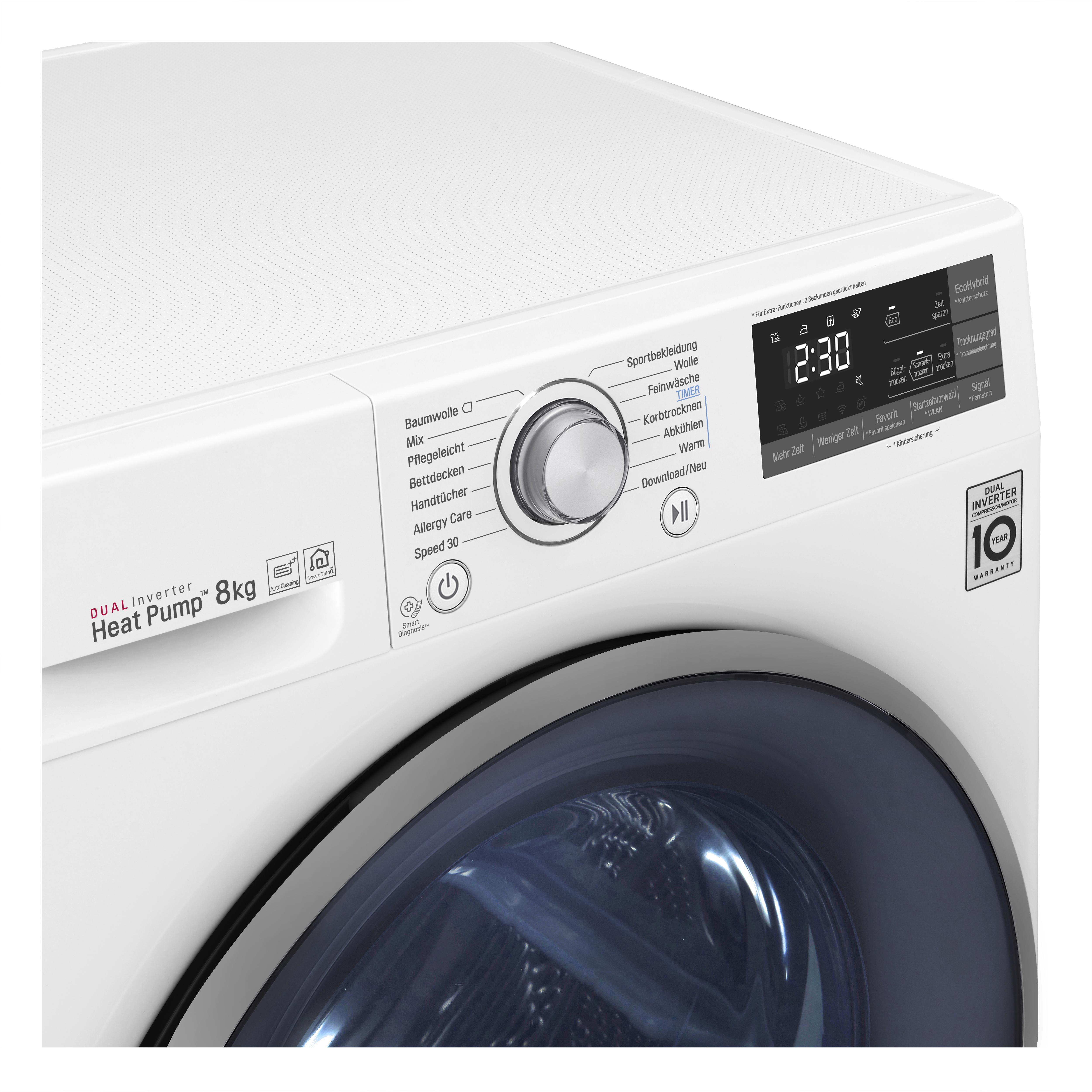 LG RT8DIH1Q Wärmepumpentrockner (8 kg, A+++, Weiß)