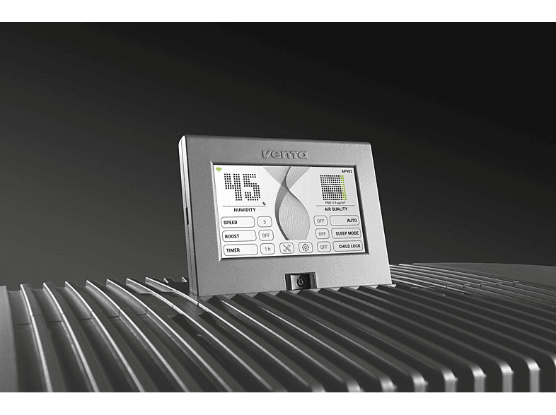 VENTA AP902 Professional Luftreiniger Grau (33 Watt, Raumgröße: 75 m², Venta H14 Reinraumfilter)