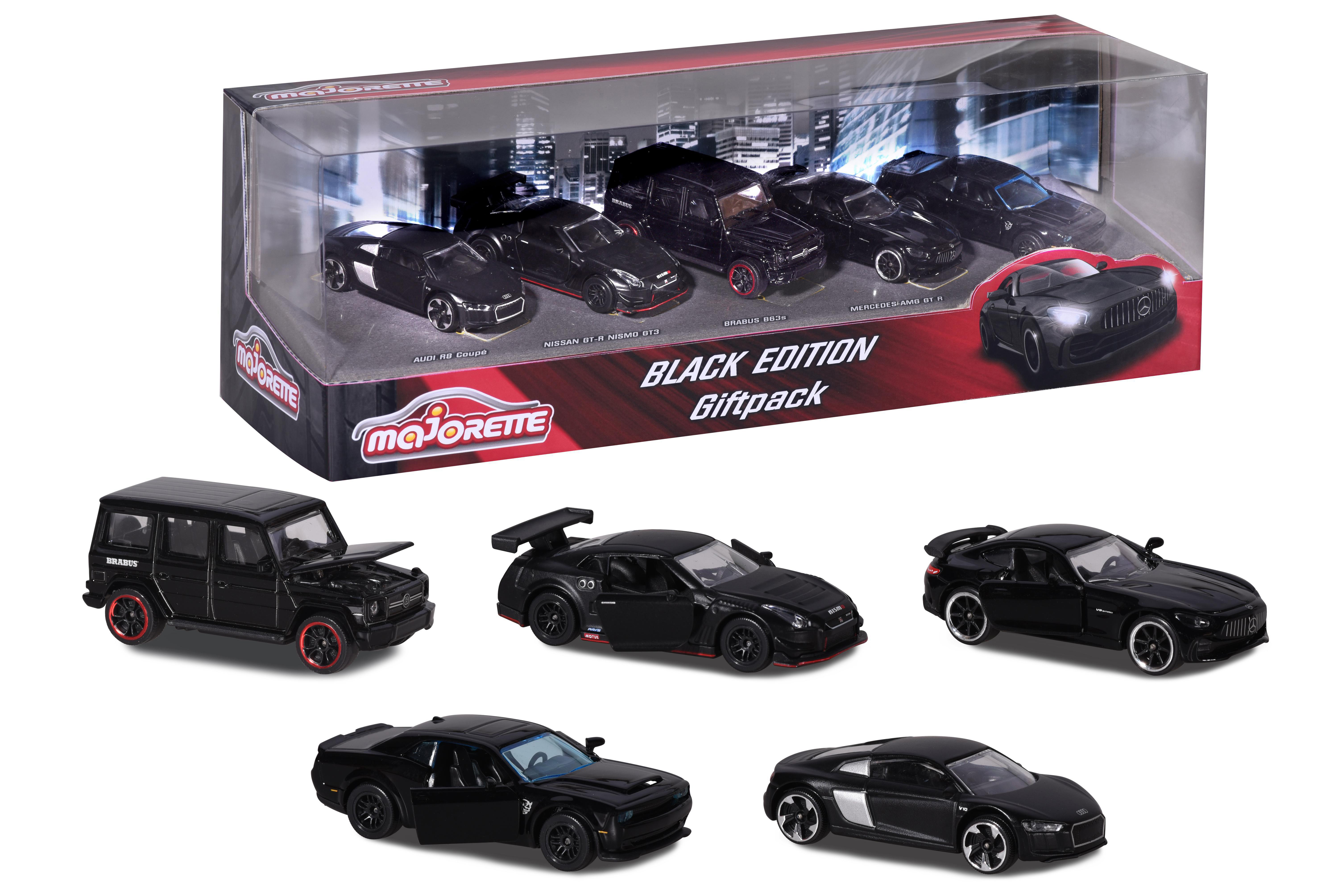Schwarz Spielzeugautos MAJORETTE Black Geschenkset Edition 5er