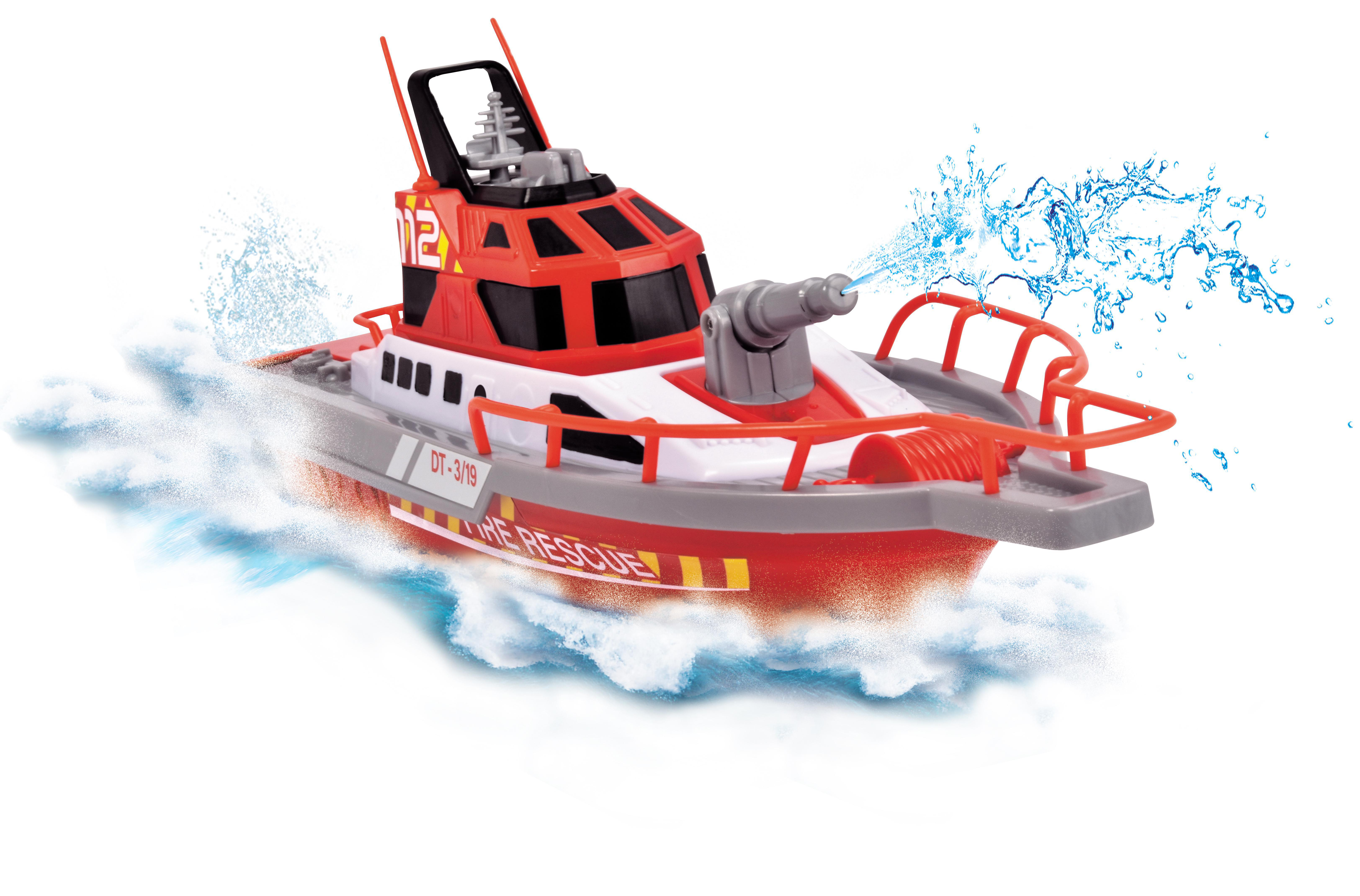 DICKIE-TOYS RC Boot Feuerwehr Spielzeugboot Rot