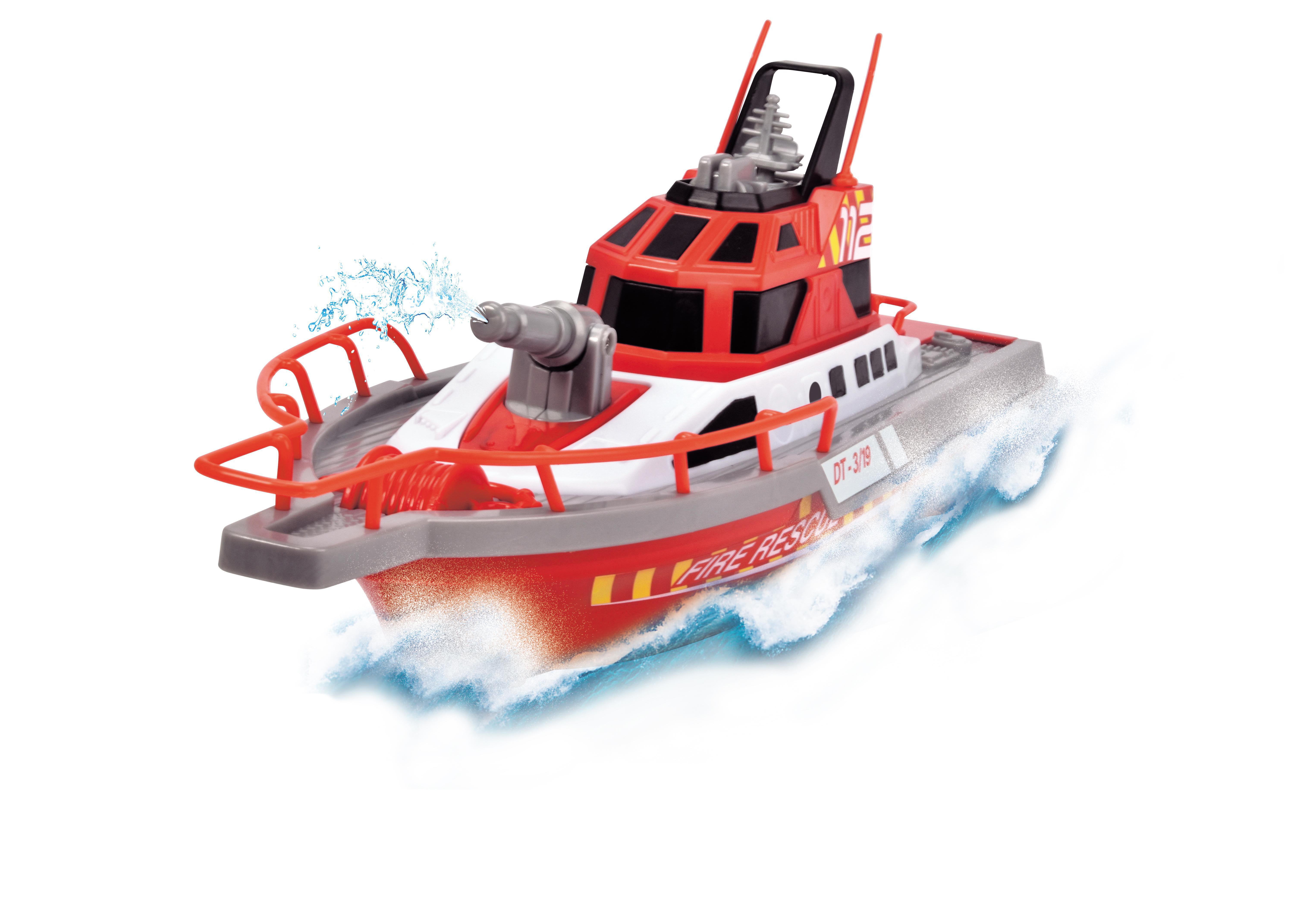 DICKIE-TOYS Spielzeugboot Boot RC Rot Feuerwehr