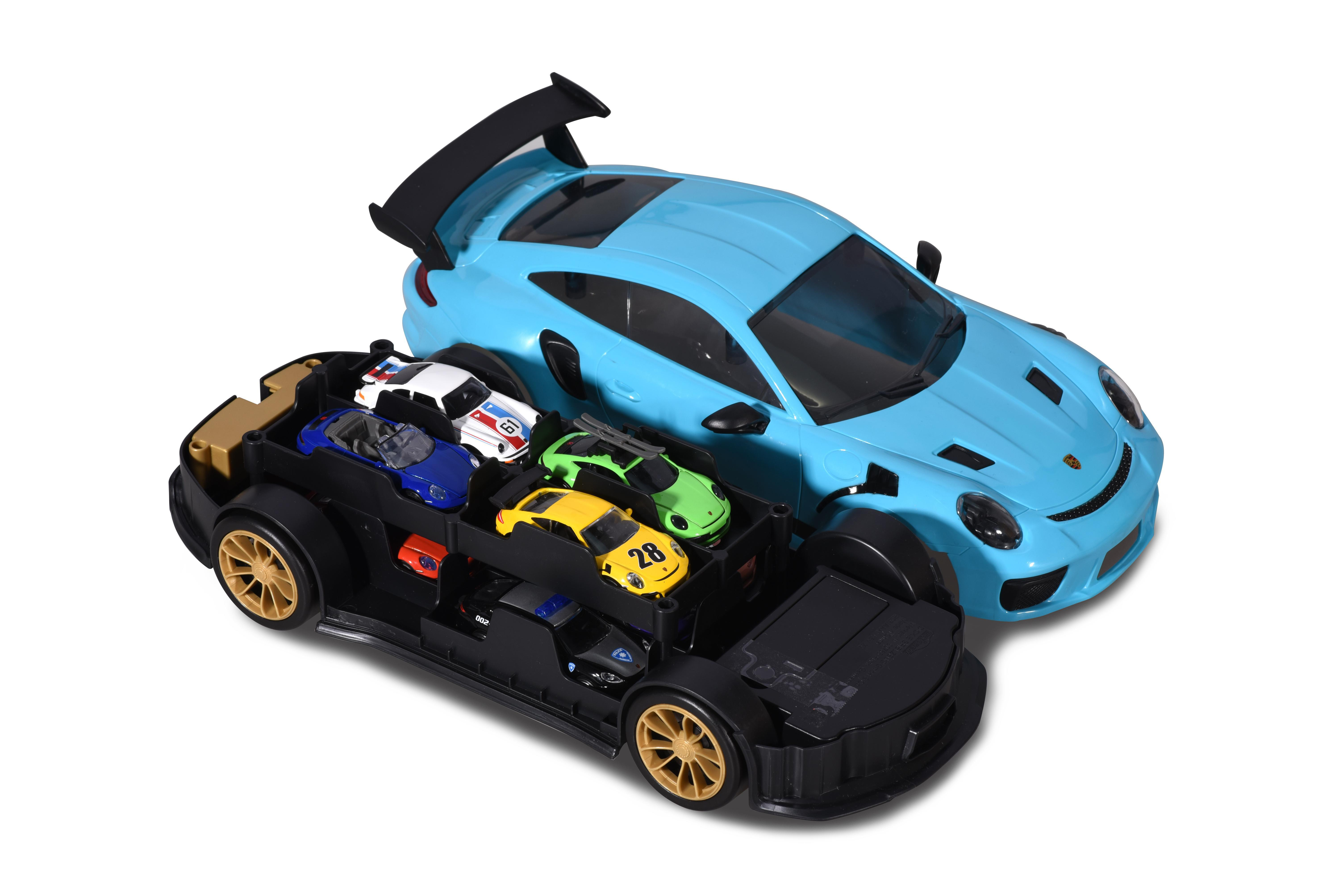911 Spielzeugauto Case RS MAJORETTE Carry Porsche GT3 Blau