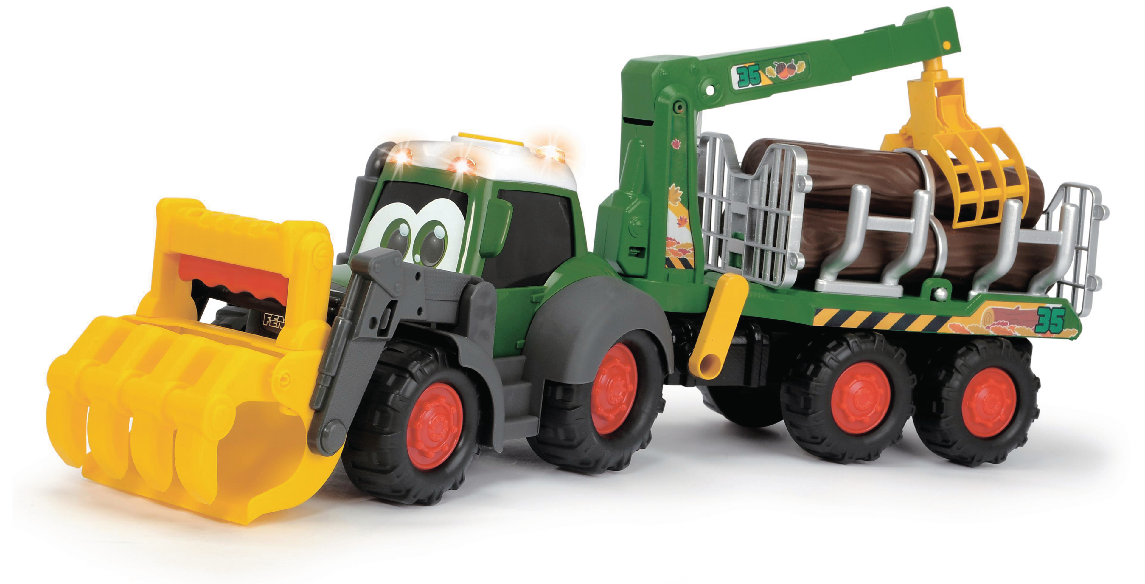 DICKIE-TOYS ABC Fendti Forester, Traktor Anhänger Spielzeugauto mit Grün