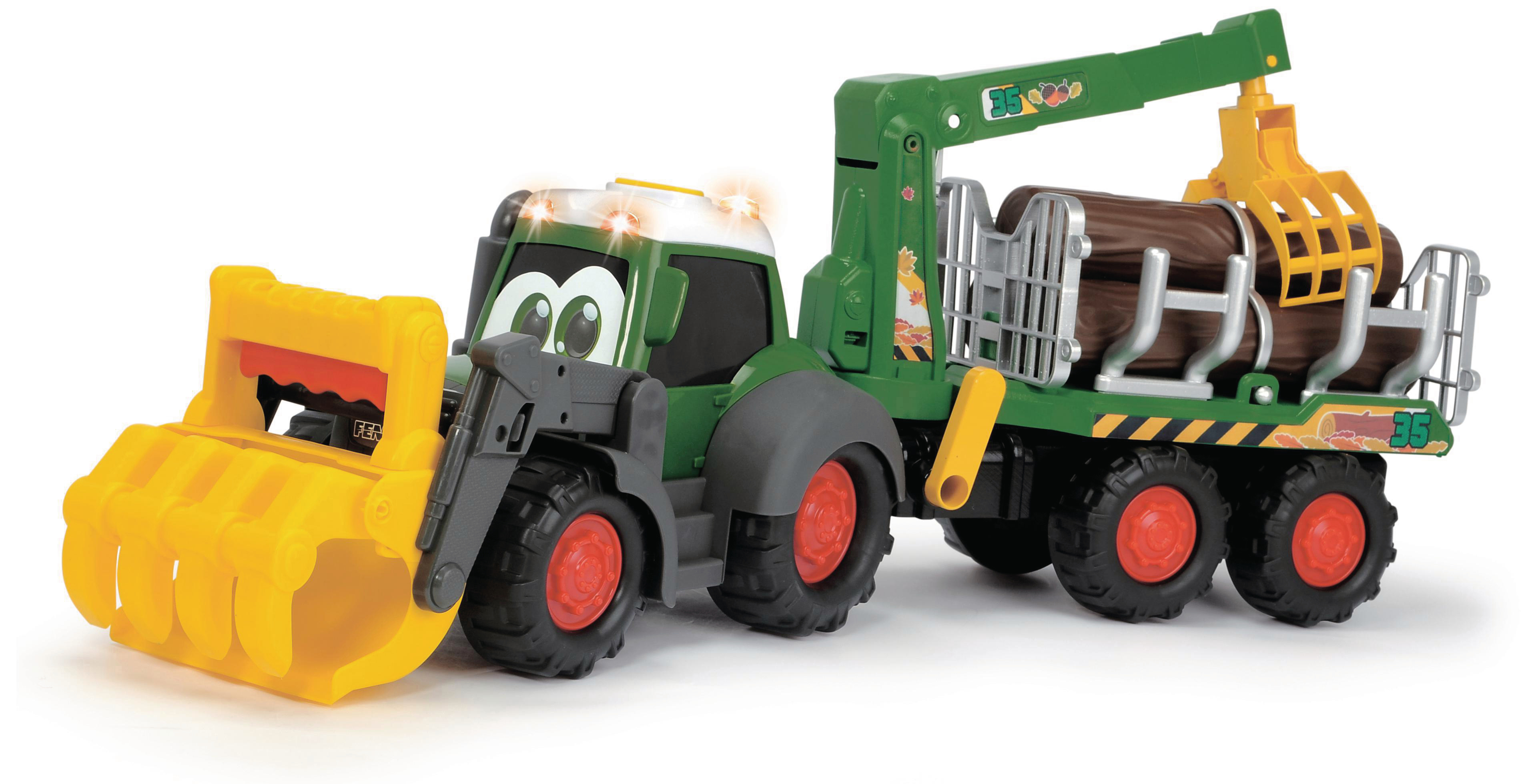 Dickie Toys ABC Fendt Dieren Tractor En Trailer, Vrijloop, Licht Geluid Inclusief Batterijen Vanaf 1 Jaar 1614350054