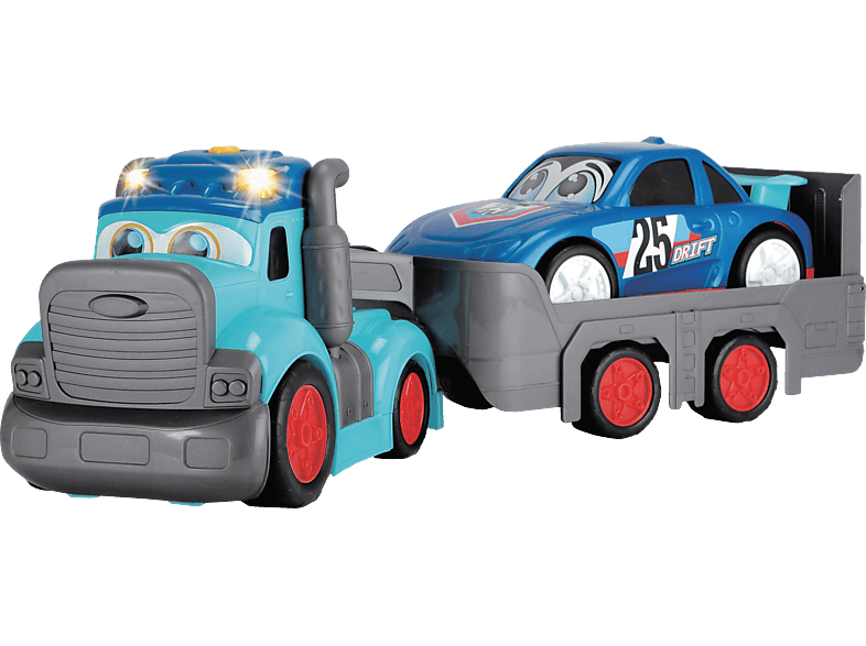 DICKIE-TOYS ABC Teddi Trucker, abnehmbarer Anhänger mit Auto Spielzeugauto Blau