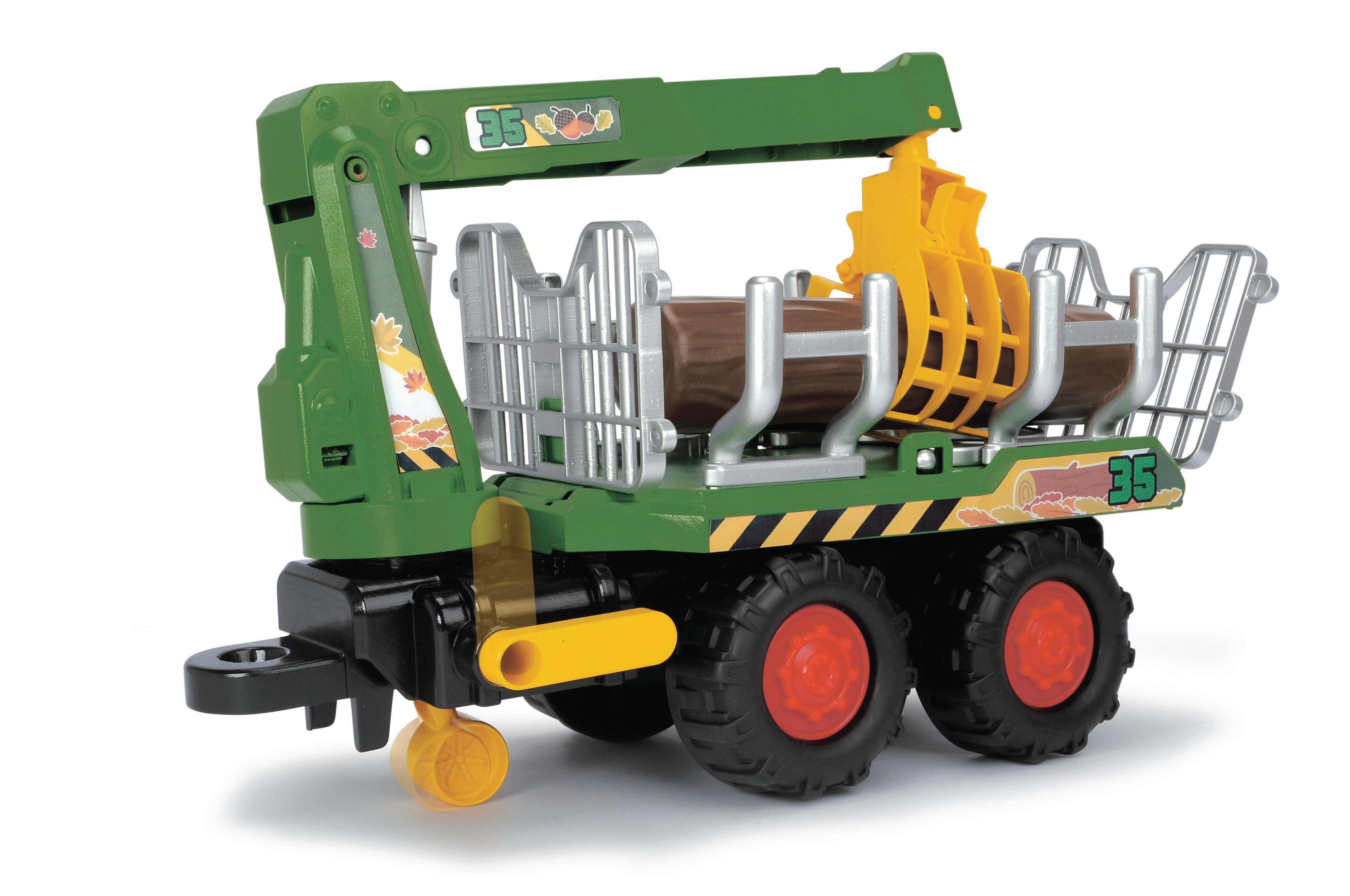 DICKIE-TOYS ABC Fendti Anhänger Traktor mit Forester, Spielzeugauto Grün