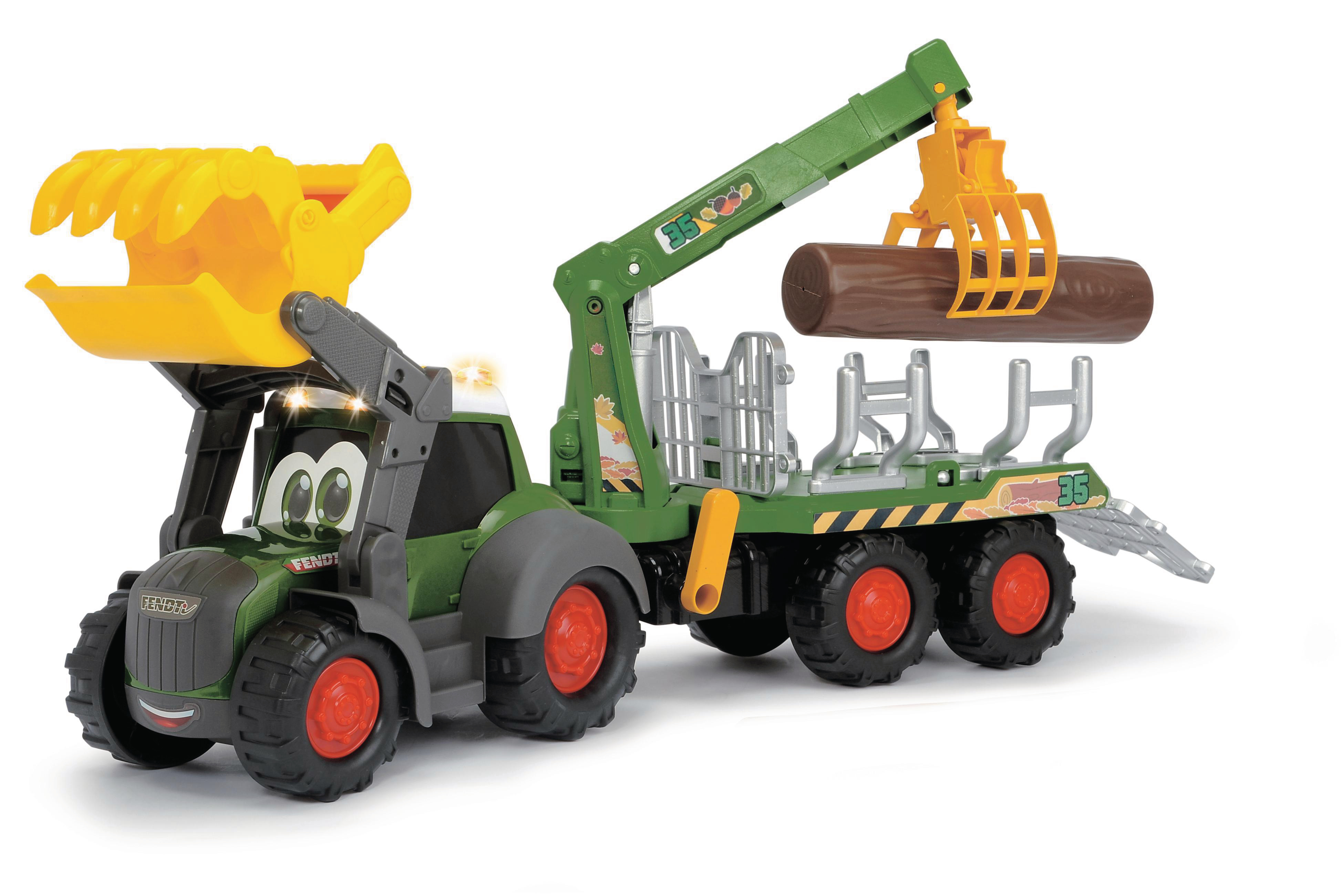 DICKIE-TOYS ABC Fendti Forester, Traktor mit Anhänger Grün Spielzeugauto