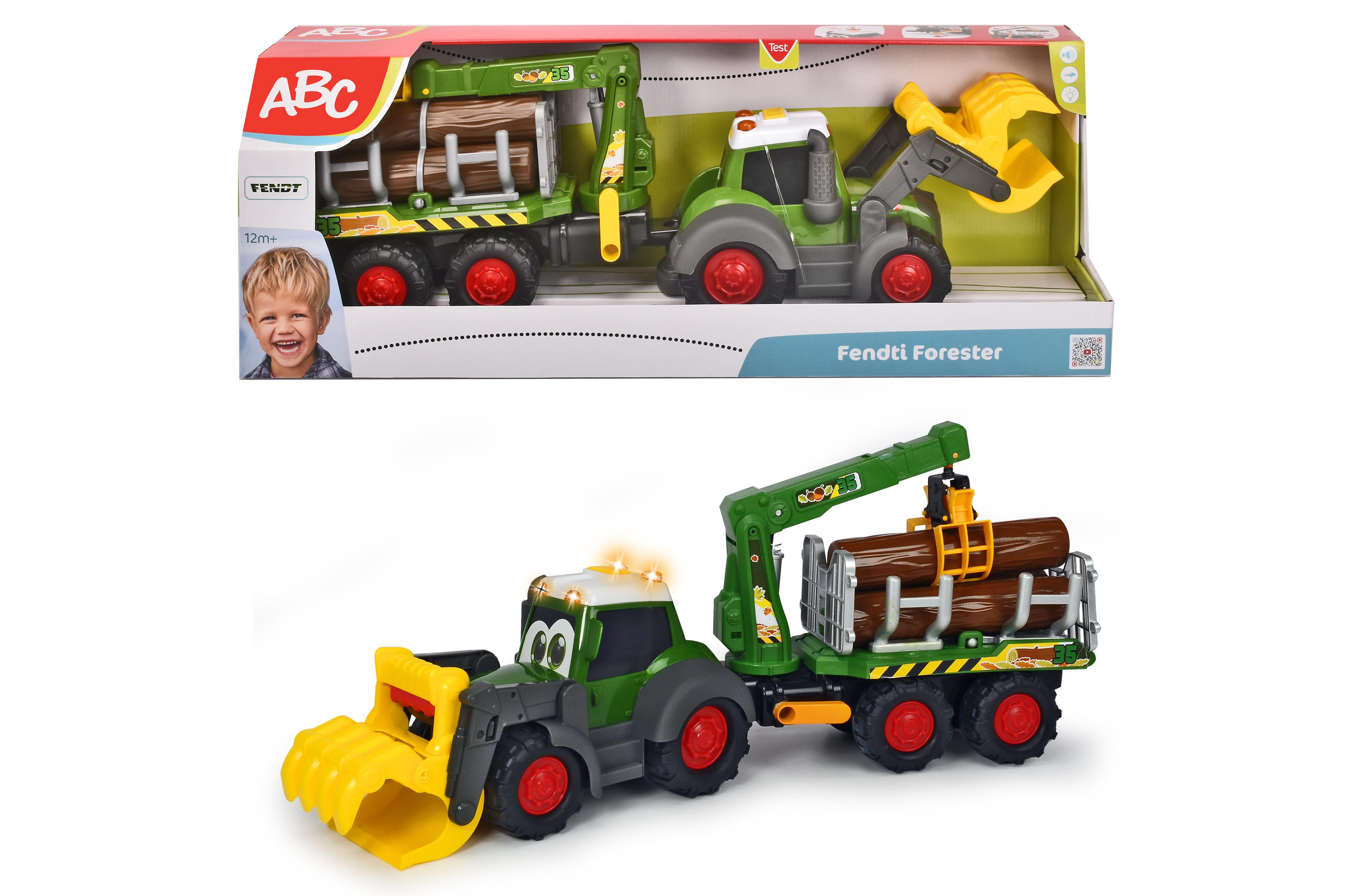 DICKIE-TOYS ABC Fendti Forester, Traktor mit Anhänger Grün Spielzeugauto