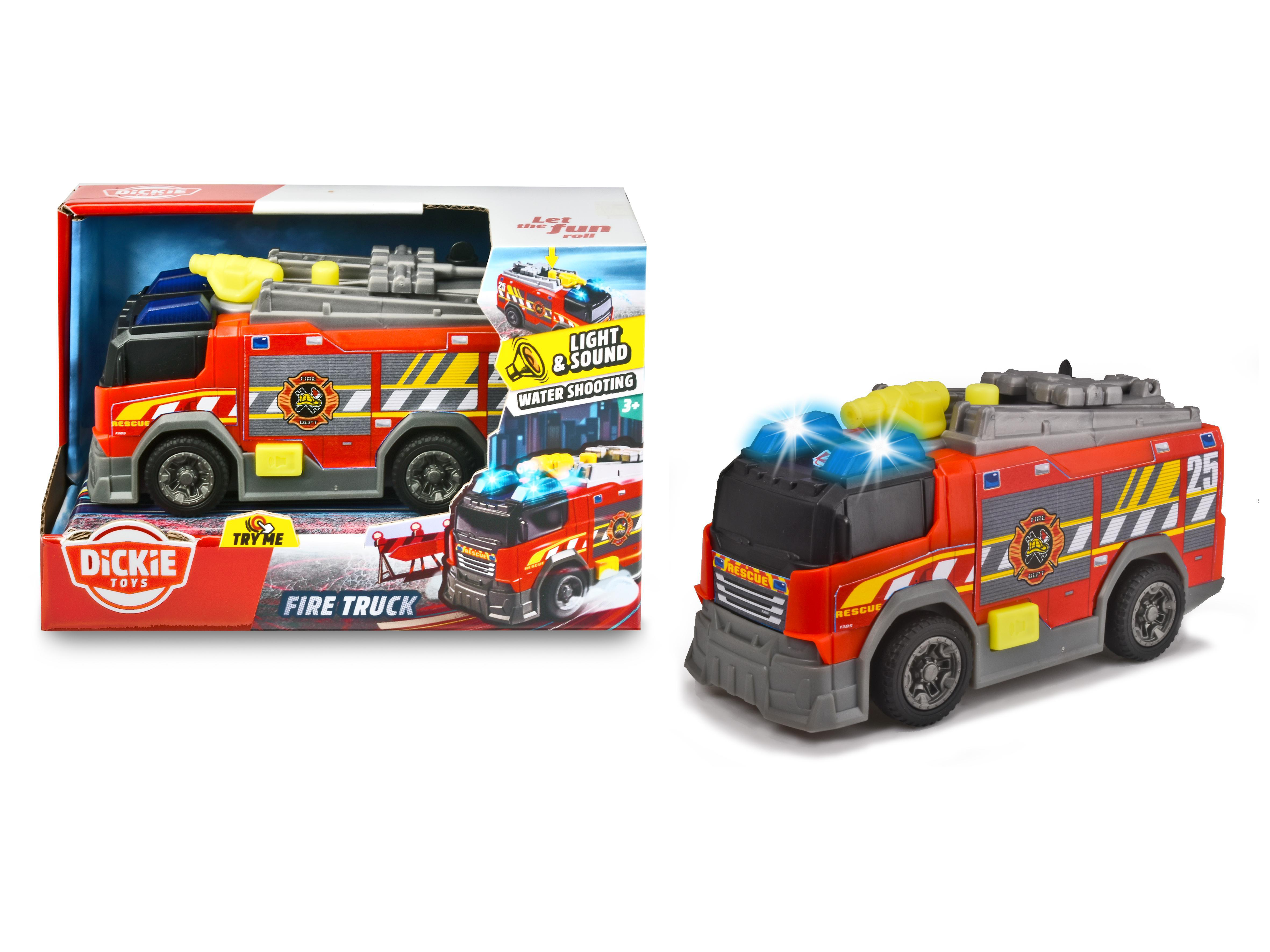 DICKIE-TOYS Feuerwehrauto, Sound Rot Spielzeugauto & Licht