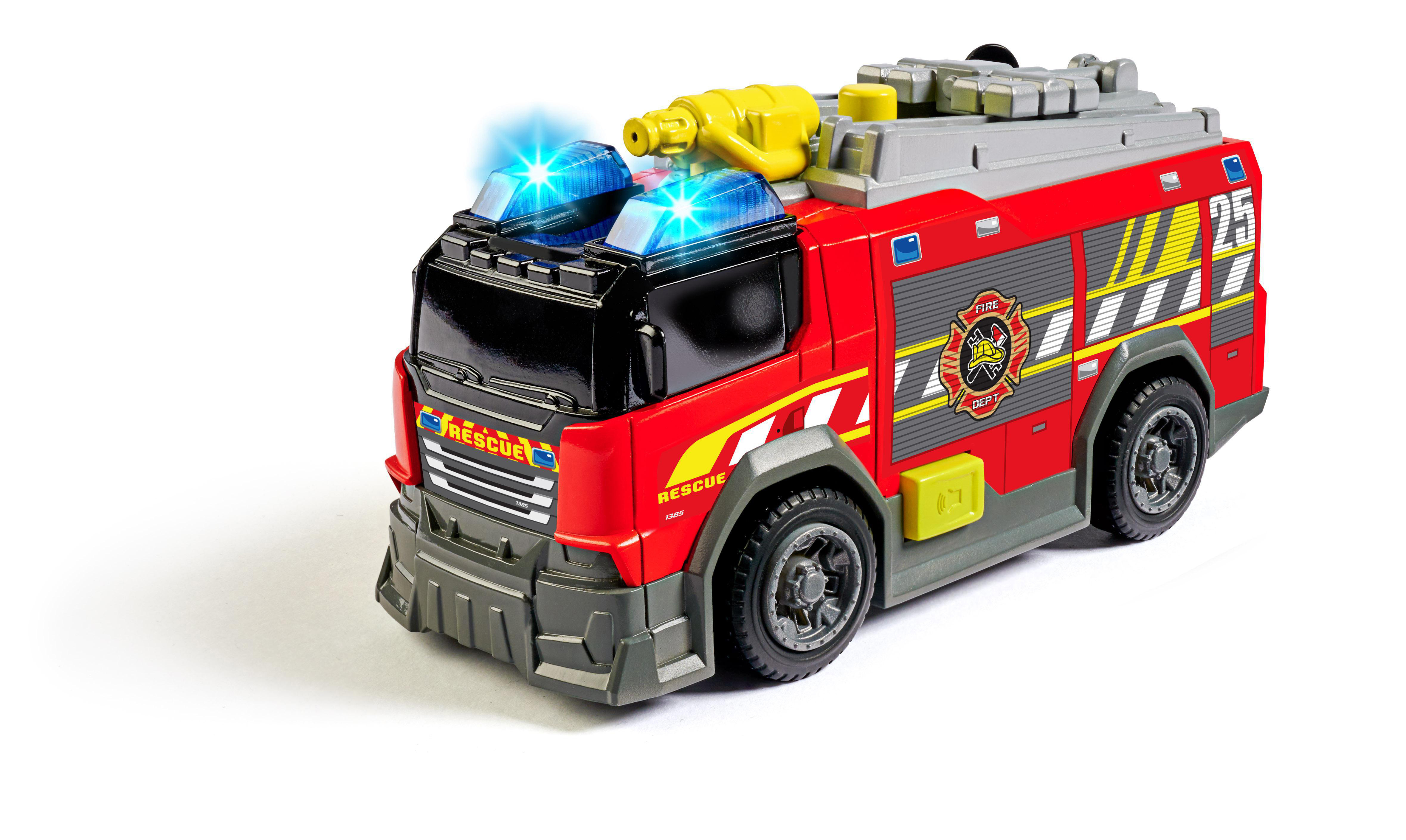 DICKIE-TOYS Feuerwehrauto, Sound Licht & Spielzeugauto Rot