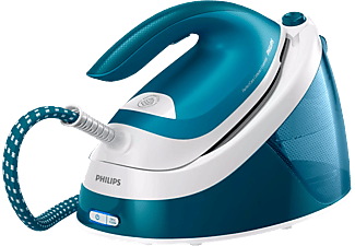 PHILIPS GC6840/21 PerfectCare Compact Essential - Ferro da stiro a caldaia (Bianco/Turchese)