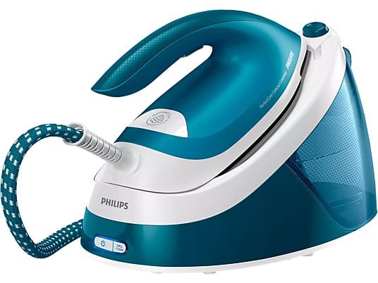 PHILIPS GC6840/21 PerfectCare Compact Essential - Centrale vapeur (Blanc/Turquoise)