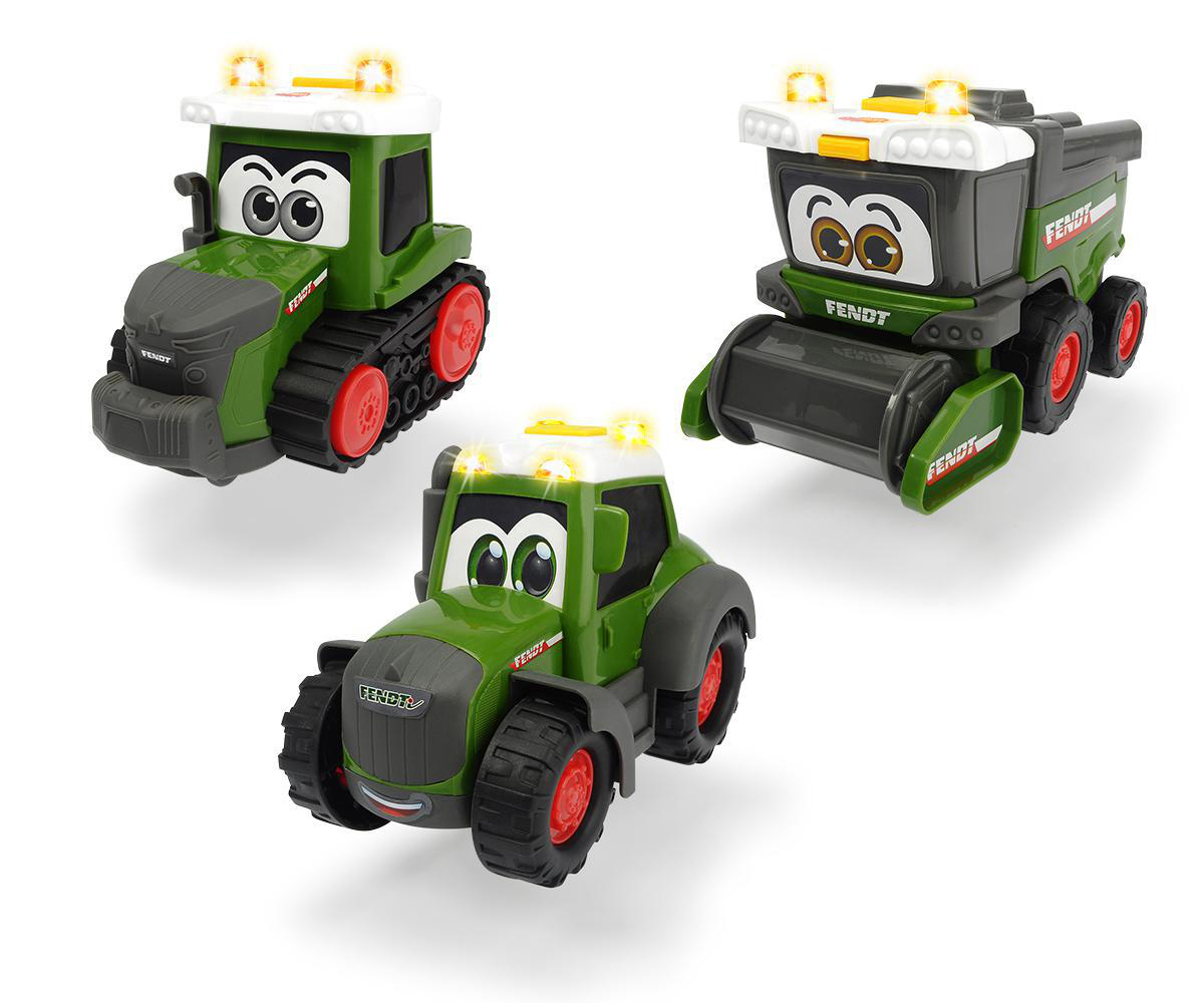 Traktor, Grün 3-sortiert DICKIE-TOYS Fendti Team, Spielzeugauto ABC