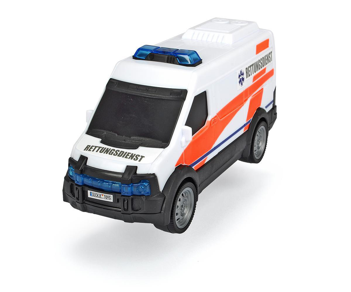 DICKIE-TOYS SOS Mehrfarbig aus Feuerwehrauto Set, bestehend Spielset Spielzeugauto Rettungswagen, 3er & Team Polizei