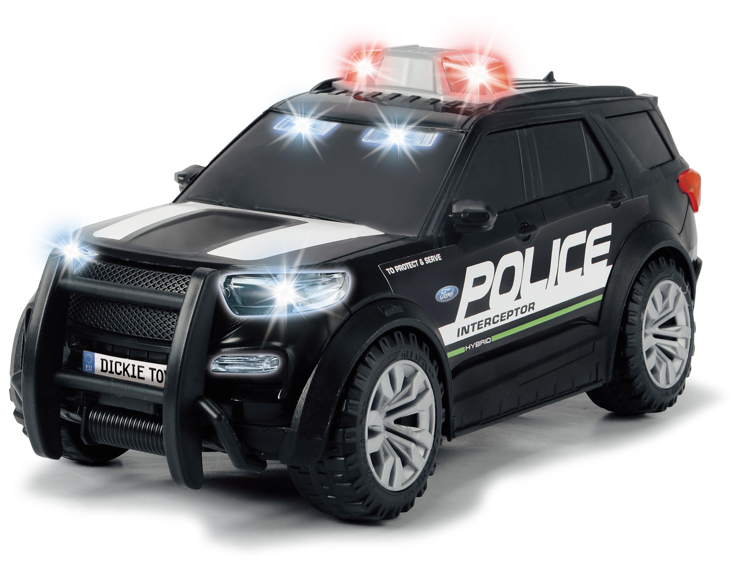 DICKIE-TOYS Ford Police Interceptor, Spielzeugauto Mehrfarbig Polizeiauto