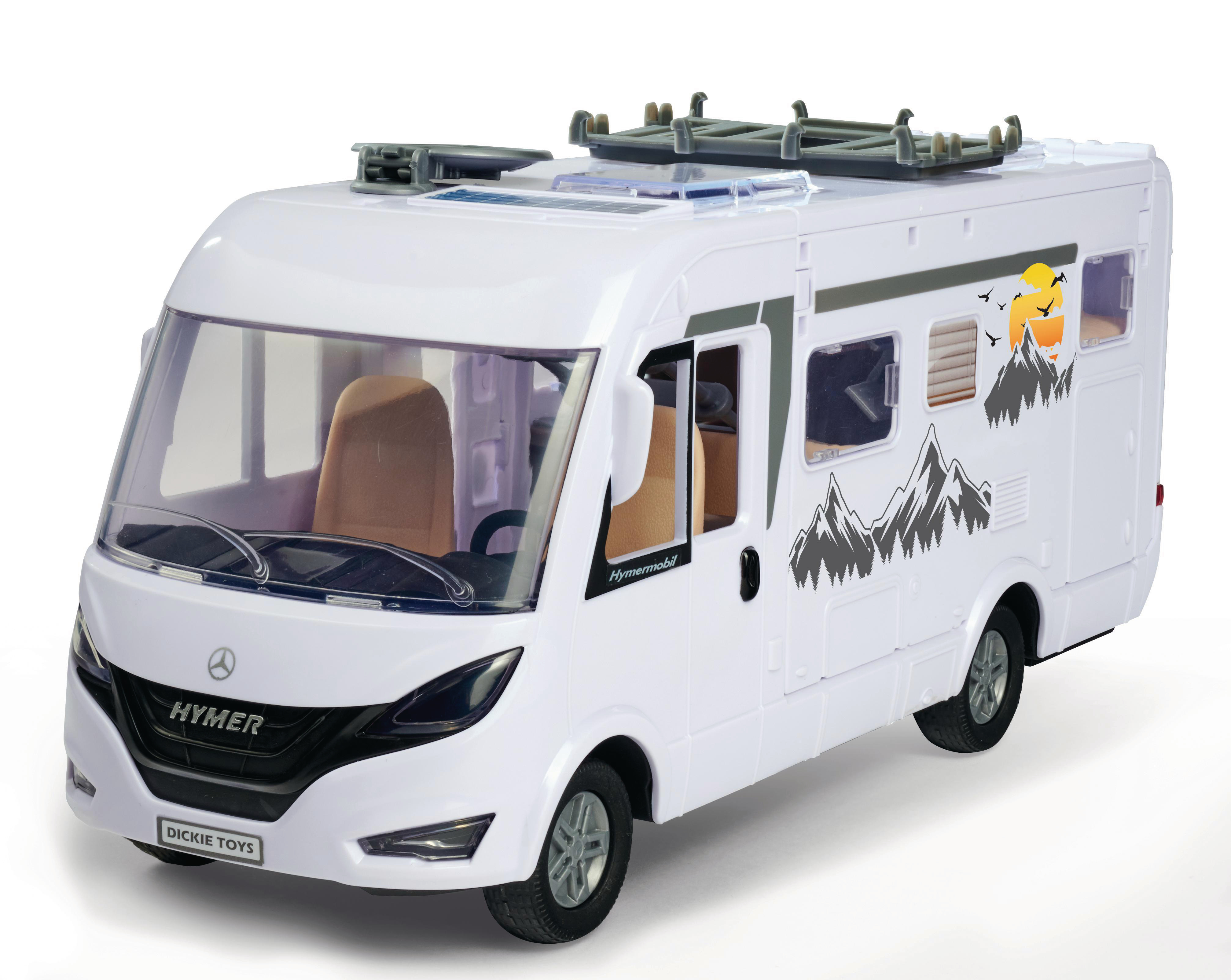 DICKIE-TOYS Camper Set, Hymer Camping Spielzeugauto Interieur mit Van Weiß