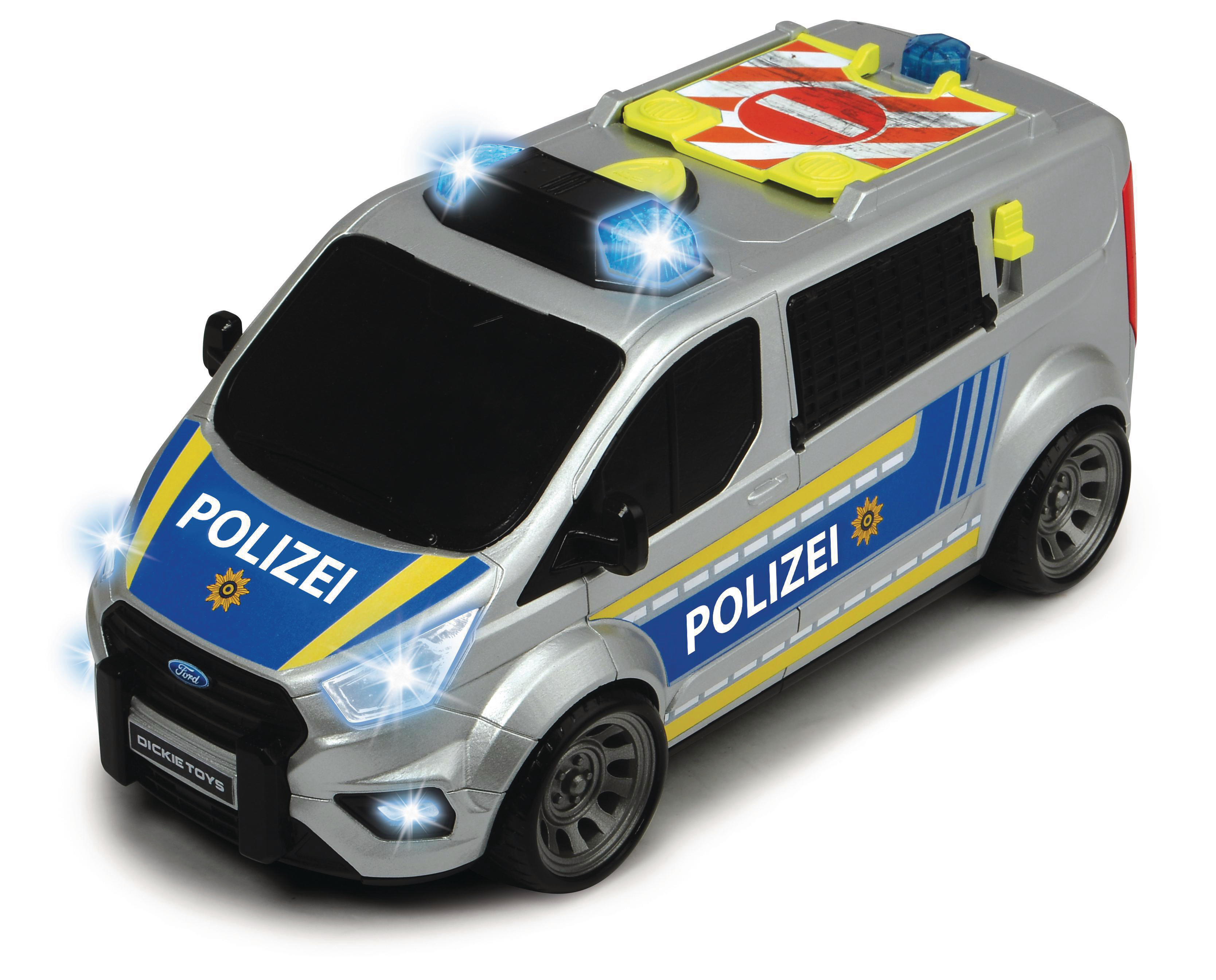 Transit Polizei, Mehrfarbig Polizeibus Spielzeugauto DICKIE-TOYS Ford