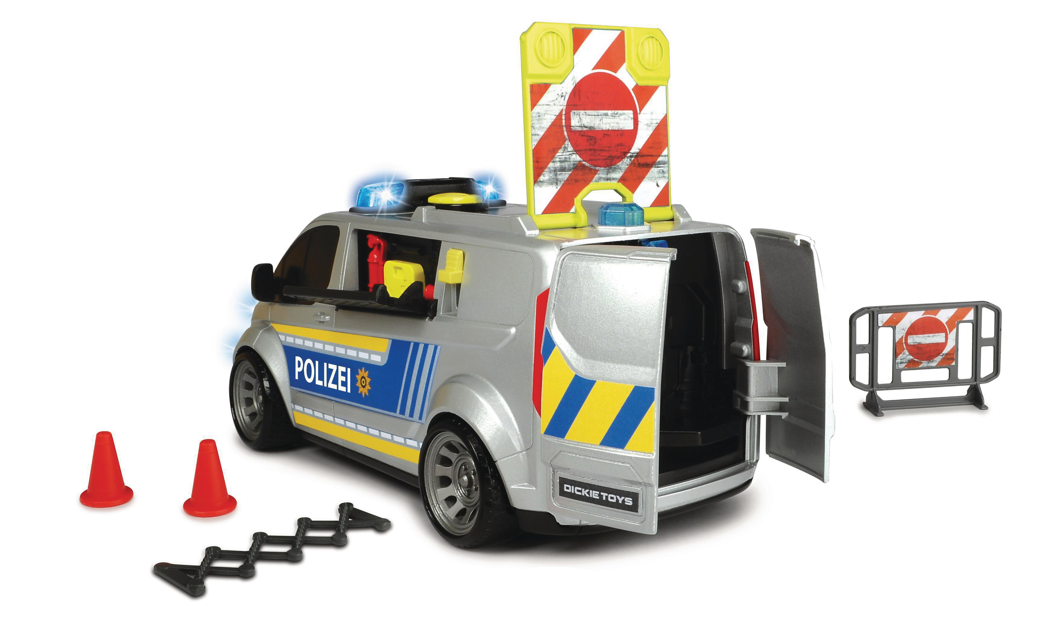 Transit Polizei, Mehrfarbig Polizeibus Spielzeugauto DICKIE-TOYS Ford