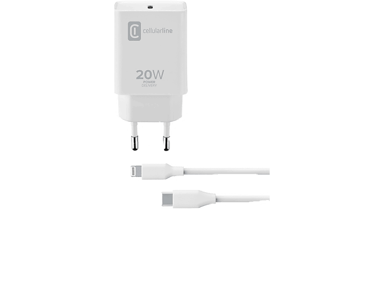 Cellularline 20W Şarj Kiti Kablo ve Adaptörü