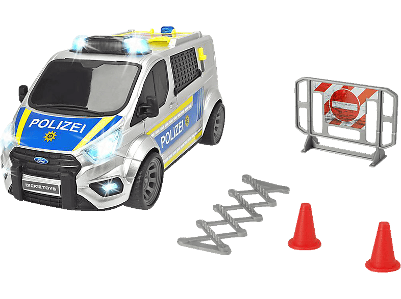 DICKIE-TOYS Polizeibus Mehrfarbig Spielzeugauto Ford Polizei, Transit