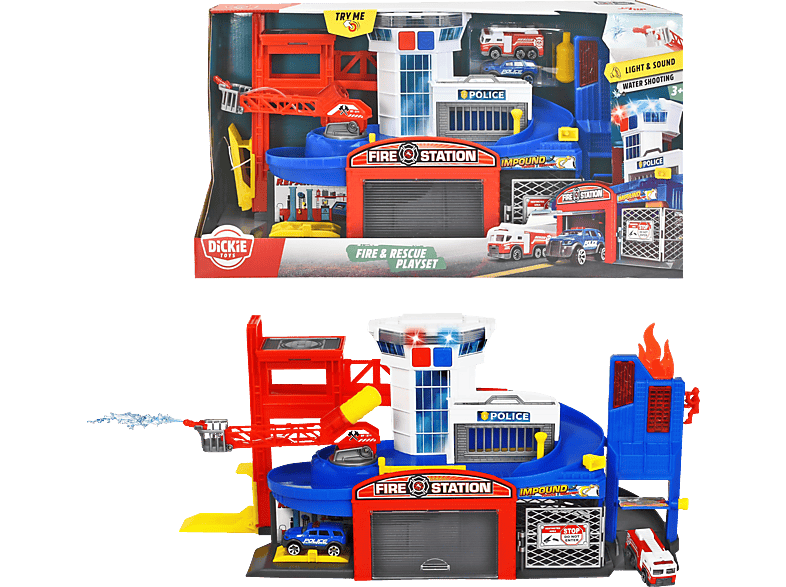 DICKIE-TOYS Fire & Rescue Mehrfarbig Spielzeugautos inkl. Spielset Spielzeugauto 2