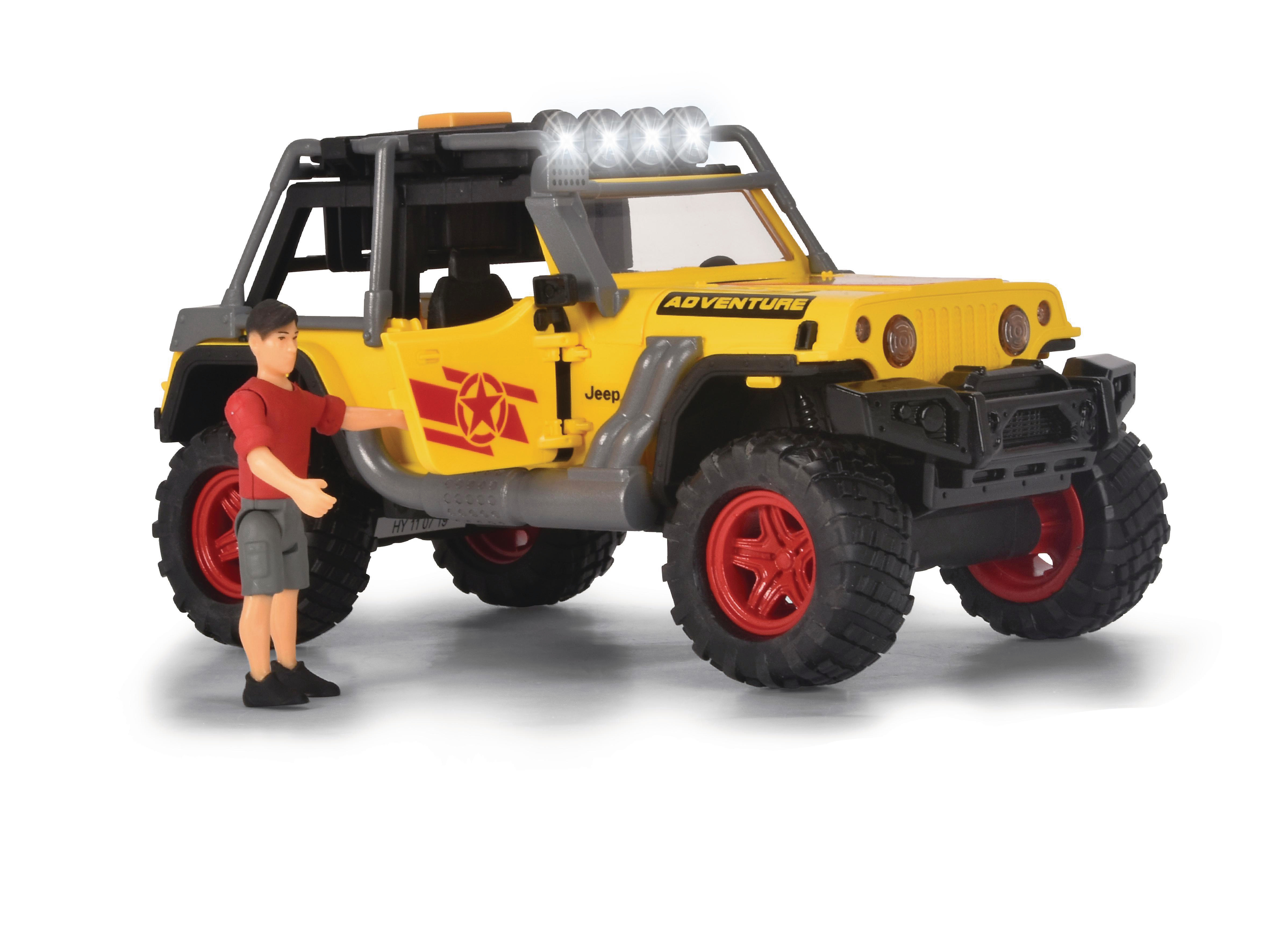Tuning Jeep, Teile, Gelb Spielzeugauto Licht Adventure Commander, DICKIE-TOYS Sound &