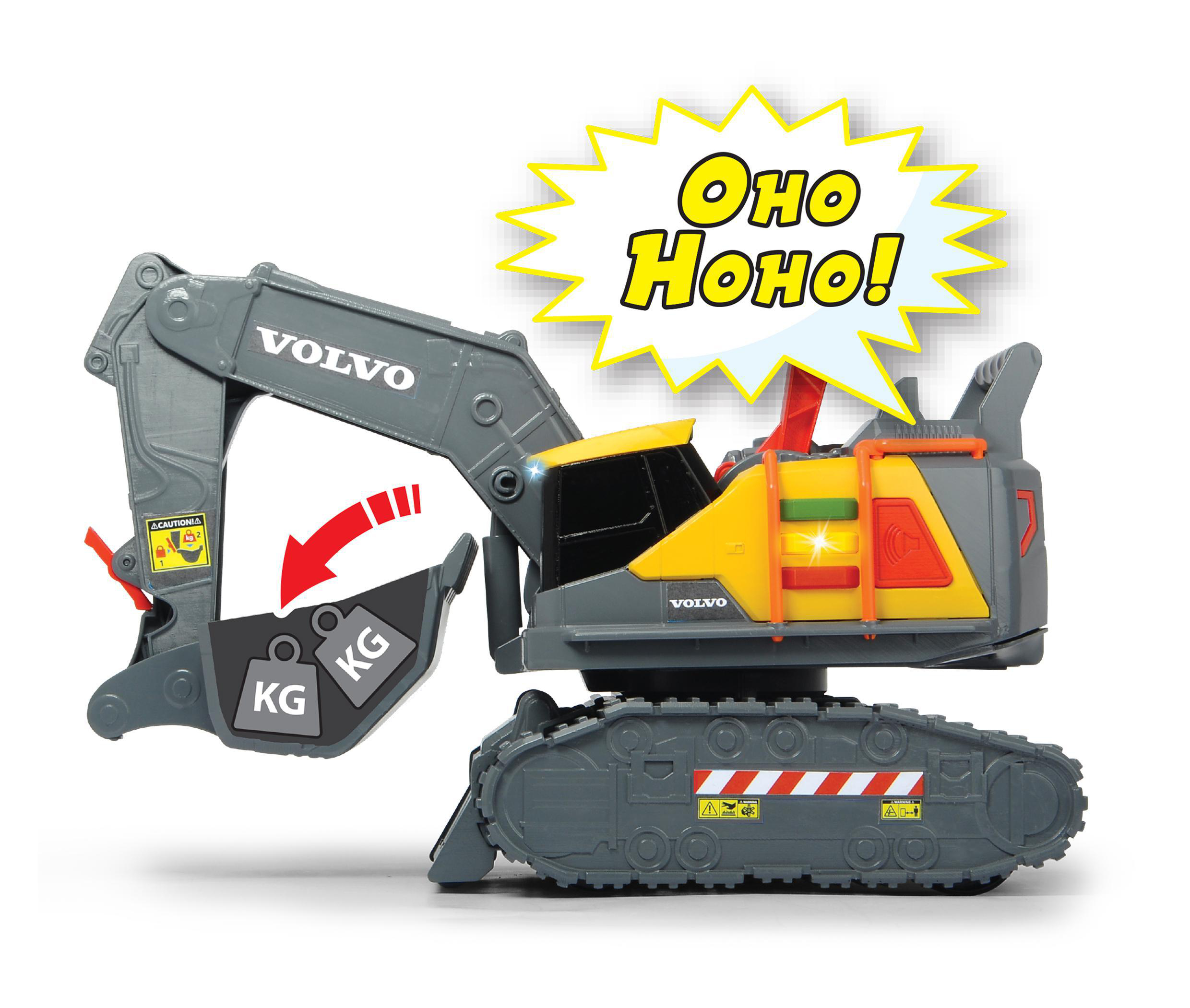 Volvo Schaufelbagger Spielzeugauto DICKIE-TOYS mit Gelb Gewichtserkennung