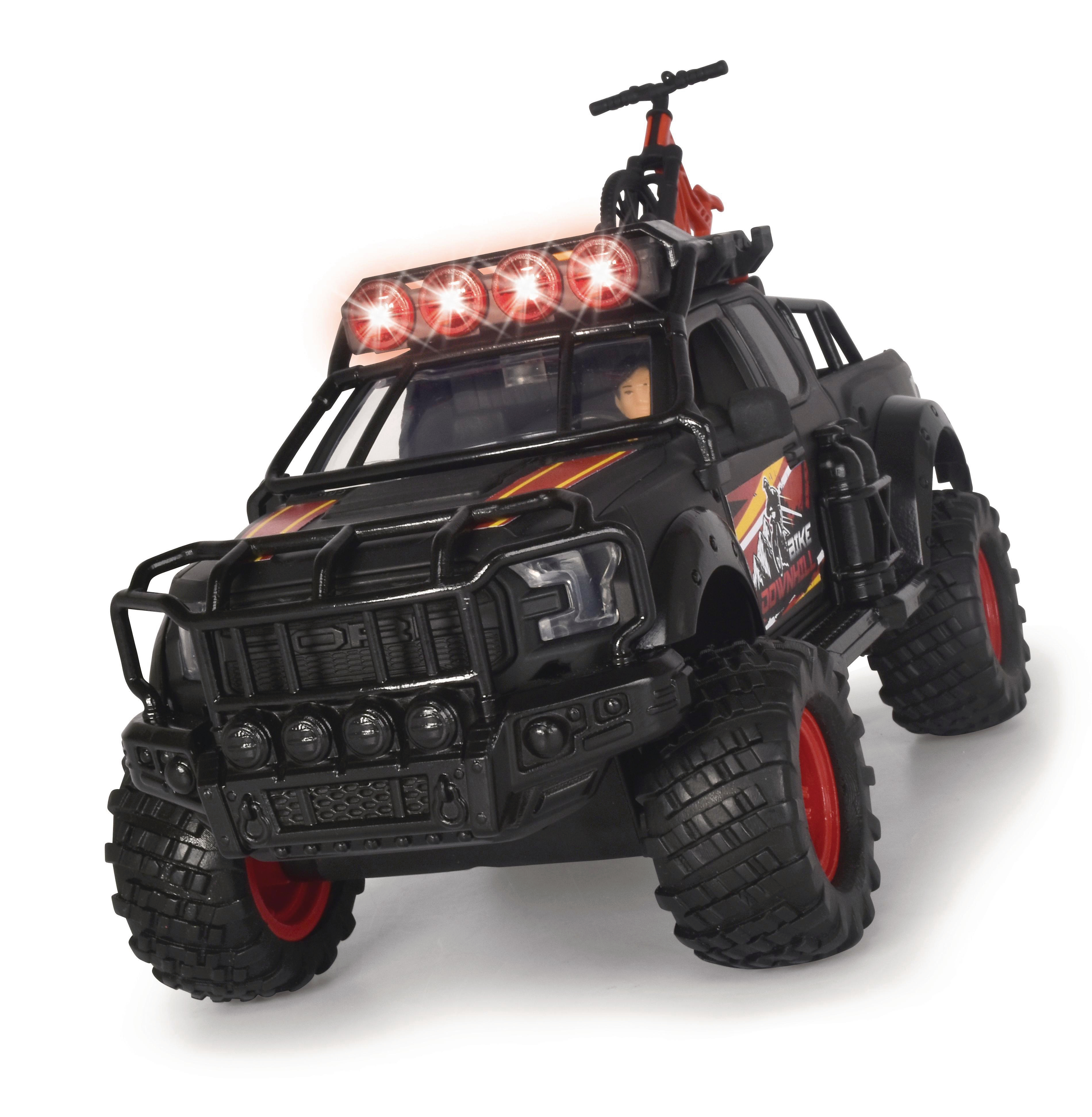 DICKIE-TOYS Downhill Racing, Ford Raptor, Tuning Teile, Licht & Sound Spielzeugauto Schwarz
