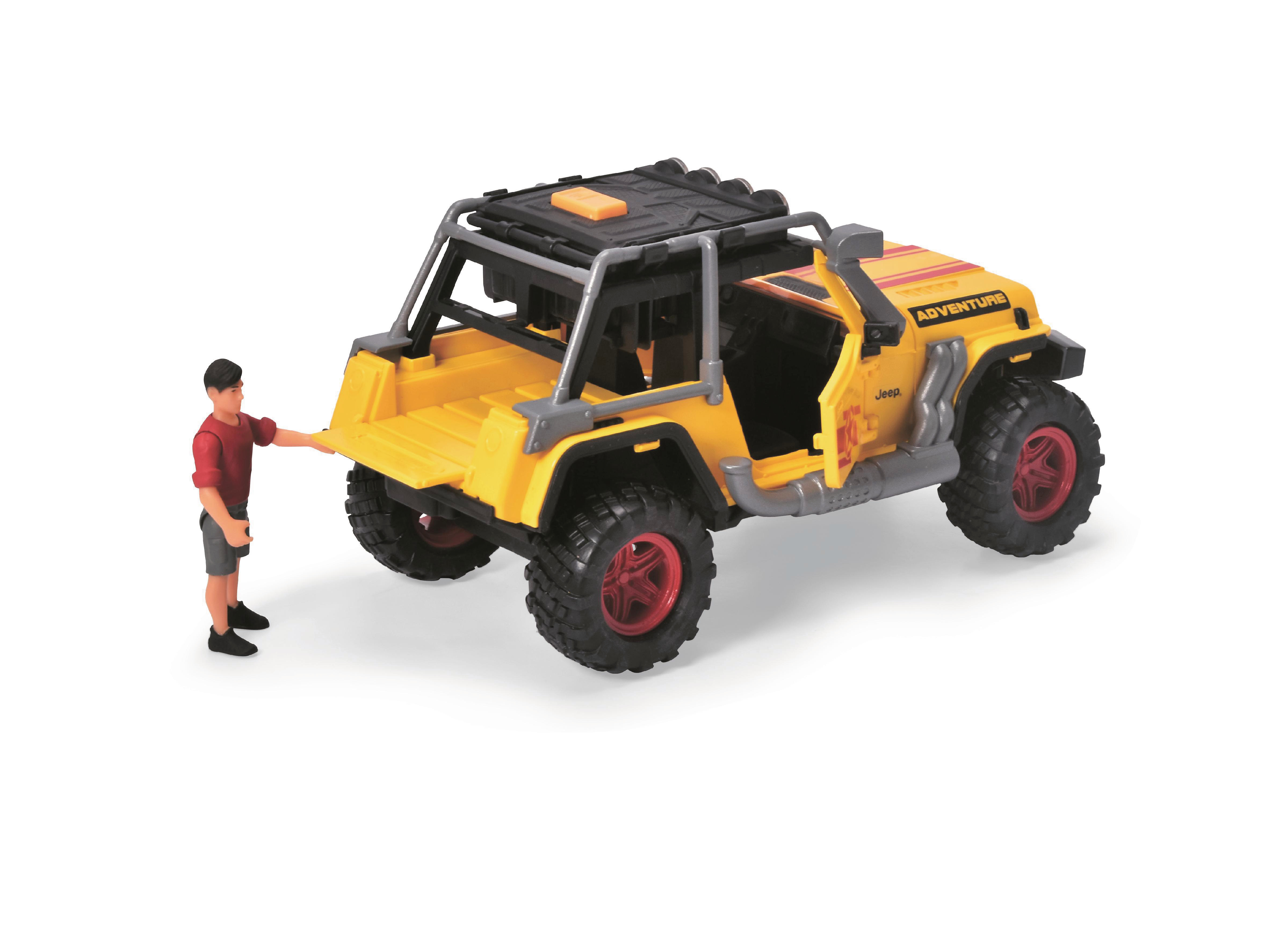 DICKIE-TOYS Adventure Commander, Gelb Licht Spielzeugauto Jeep, Tuning Teile, Sound 