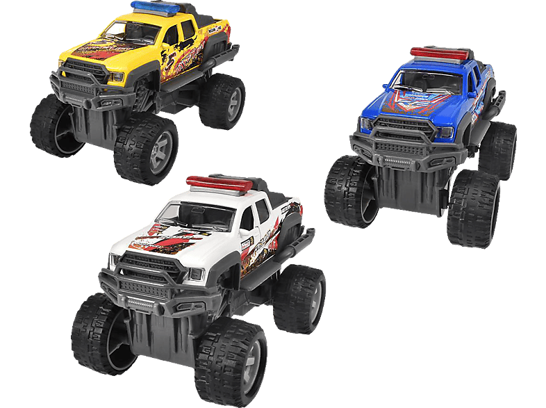 DICKIE-TOYS Rally Monster, 3-sortiert Spielzeugauto Mehrfarbig
