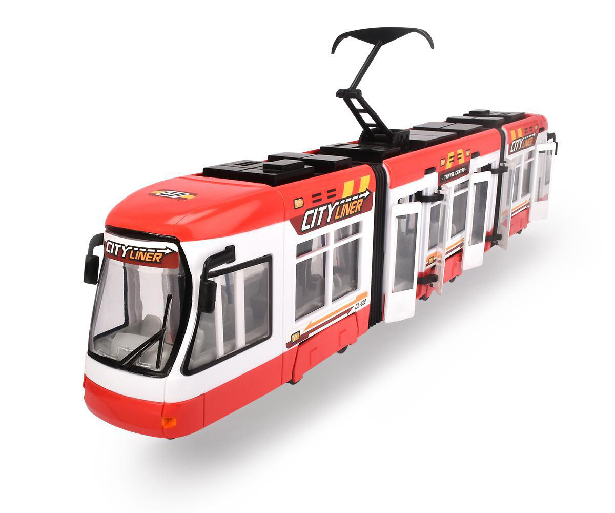 DICKIE-TOYS Mehrfarbig City 2-sortiert Straßenbahn, Spielzeugauto