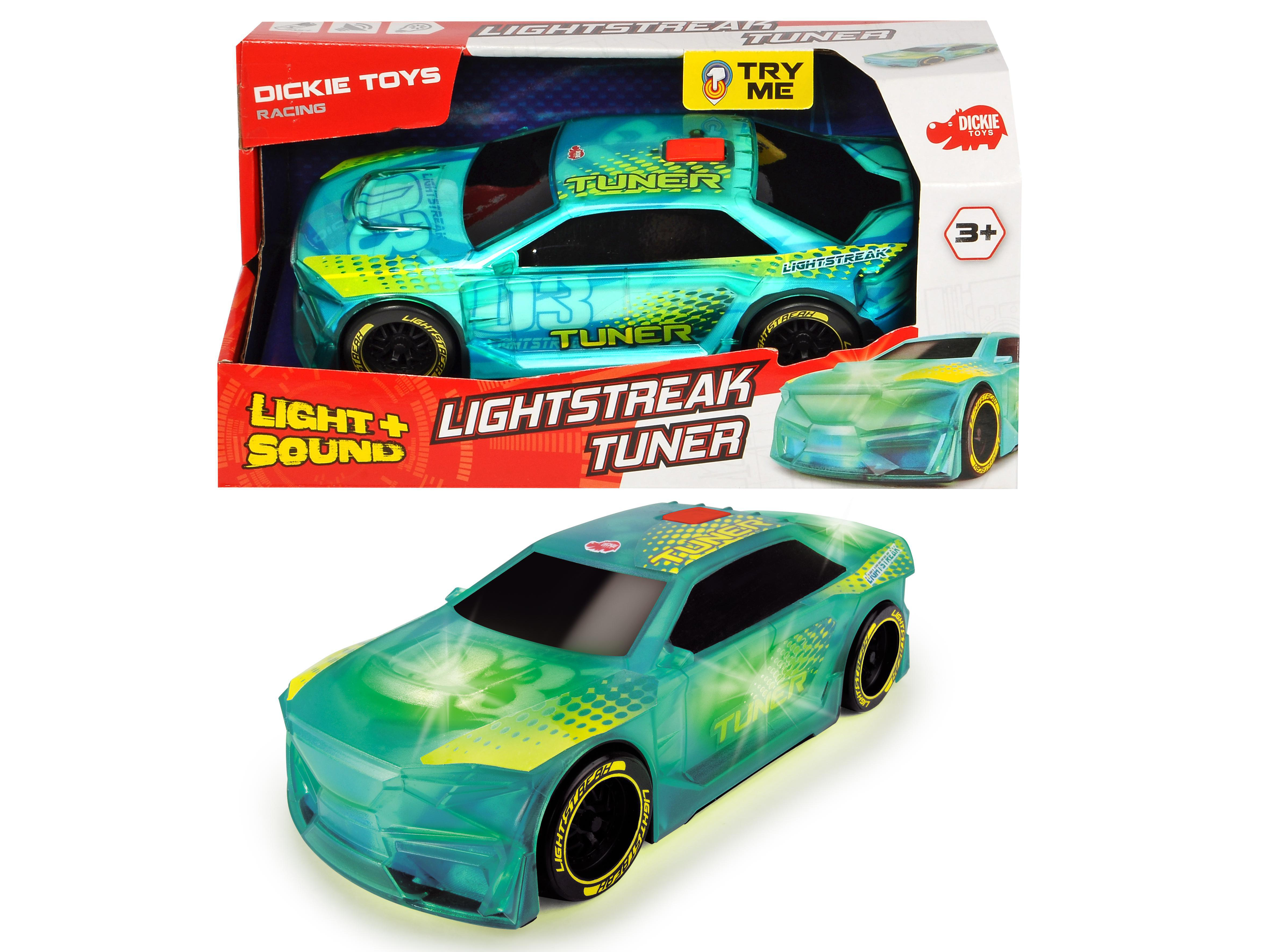 Spielzeugauto Sound Lightstreak Grün DICKIE-TOYS Licht Friktion, & Tuner,