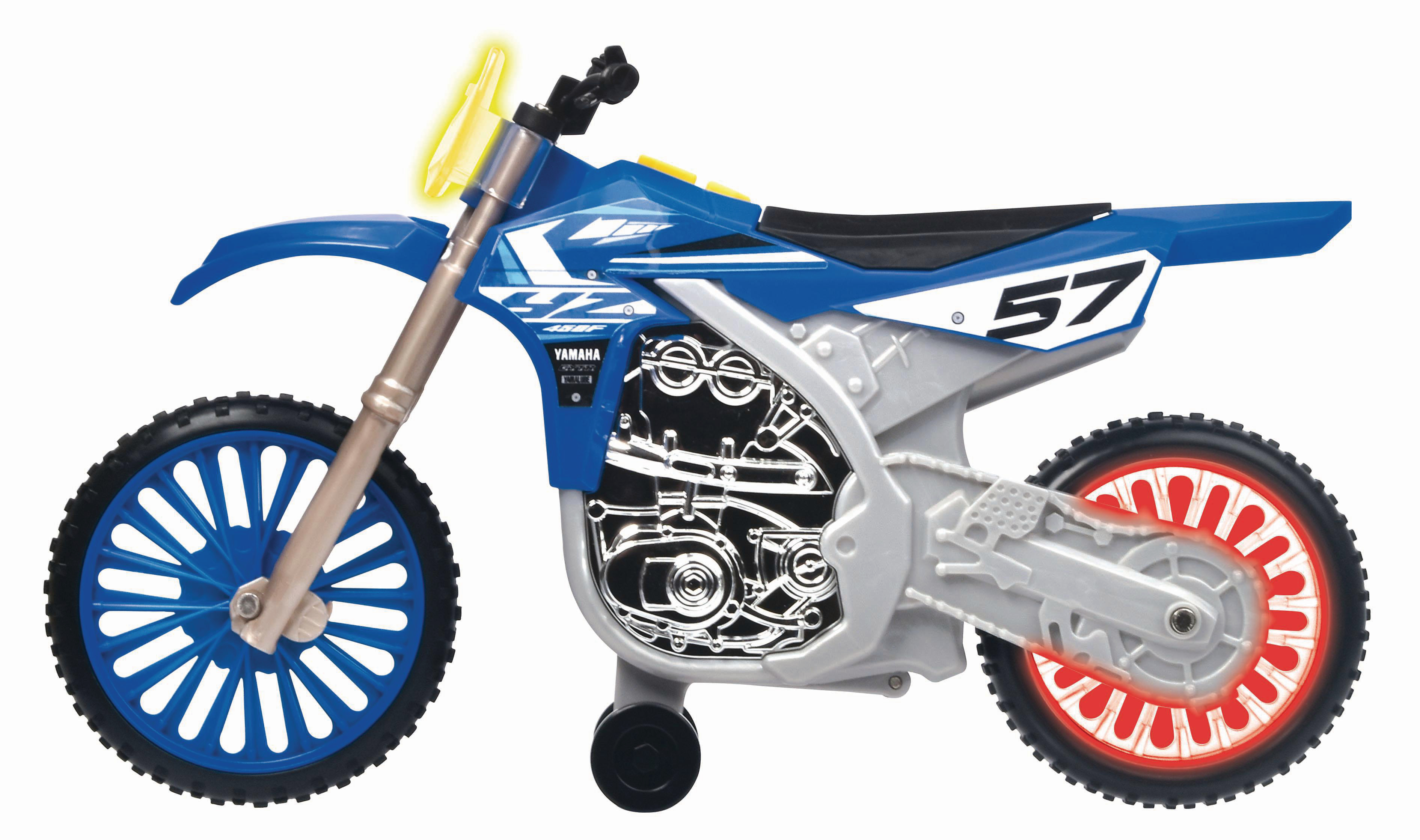 Motorisierung mit Spielzeugauto Spielzeugmotorrad Yamaha Blau DICKIE-TOYS Raiders, YZ, Wheelie