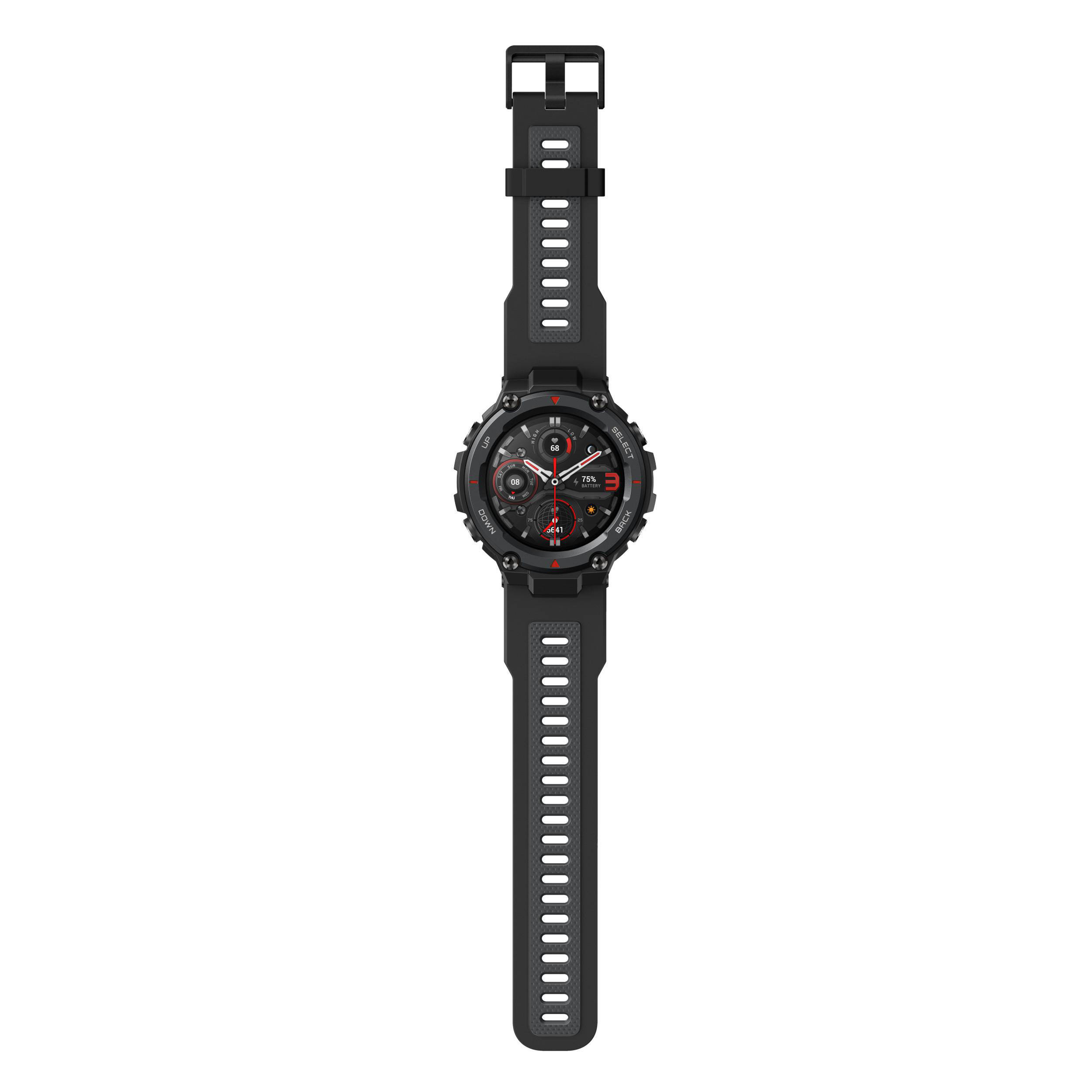 AMAZFIT T-Rex Pro Smartwatch Polycarbonat Silikon, 75 mm + 100 mm, Schwarz