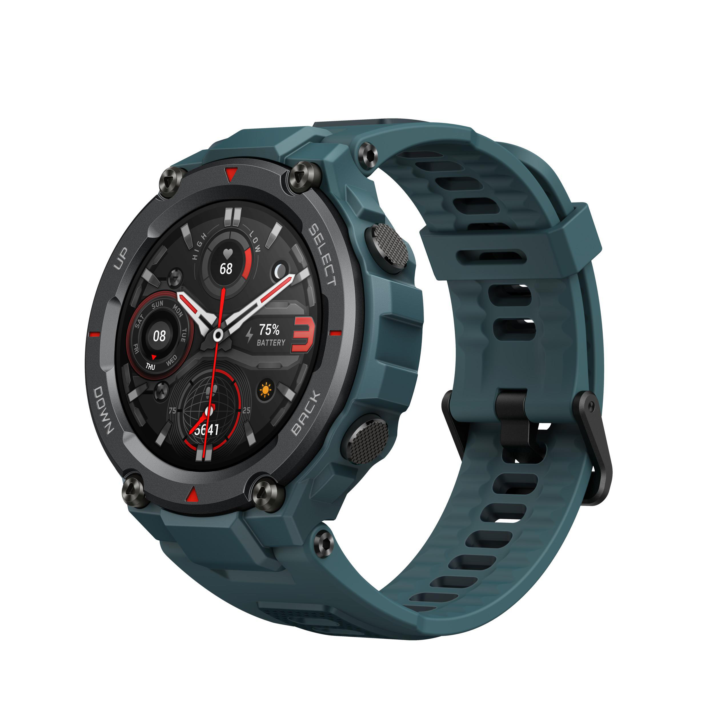 TRUST T-Rex Pro Smartwatch Polycarbonat Silikon, 75 mm + 100 mm, Blau