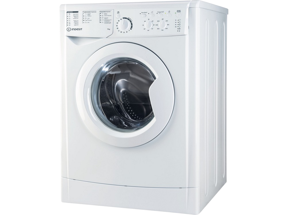 Lavadora carga frontal - Indesit EWC 71252 W SPT N, 7 kg, 1200 rpm, 16 Programas, Balance de agua Plus, Blanco