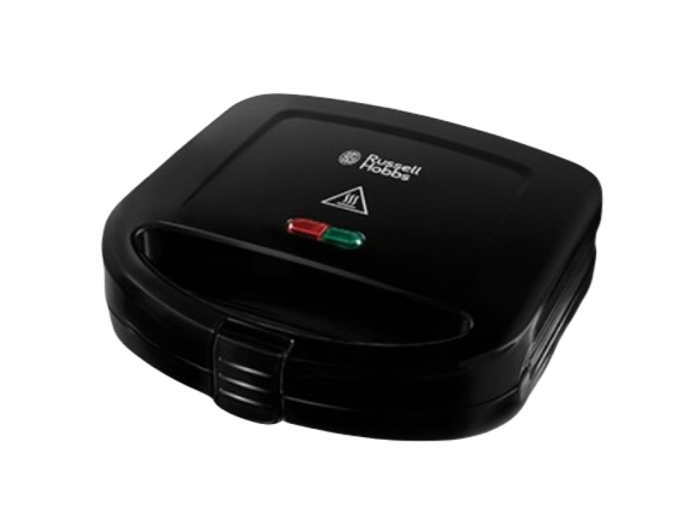 Sandwichera - Russell Hobbs 24520-56, Potencia 700 W, Capa antiadherente, Capacidad 2 Rebanadas, Negro