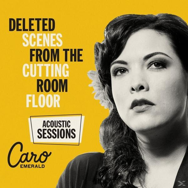 Album borító: 'Deleted Scenes...' Caro Emerald-tól. Nő arca, sárga háttér.