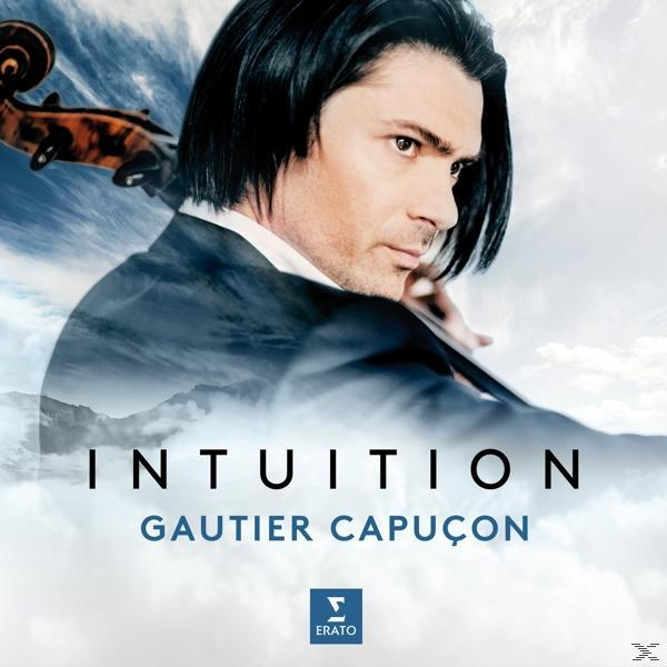 Album borító: Gautier Capuçon, csellóval, felhős égbolttal, Intuition címmel.