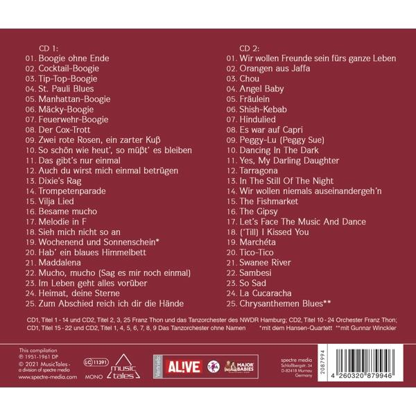 CD-Album mit Trackliste. Text auf Deutsch. Alive- und Music Tales-Logos vorhanden.