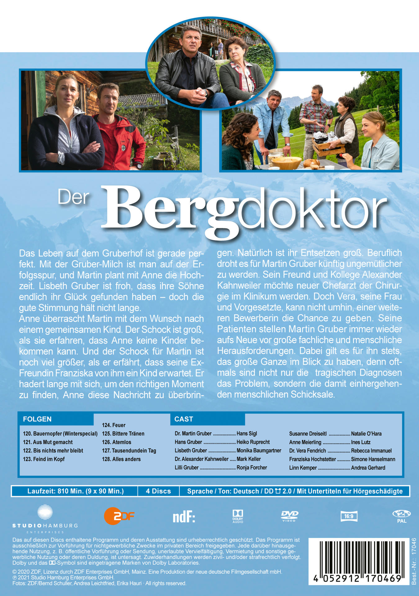 Rückseite einer DVD mit Text und mehreren Personen.