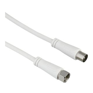 HAMA 00205294 - Câble de connexion SAT (Blanc/Argent)