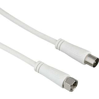HAMA 00205294 - Câble de connexion SAT (Blanc/Argent)