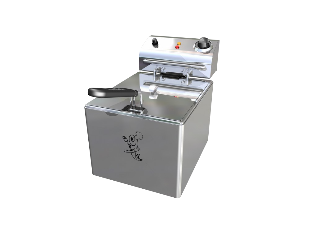 Freidora - Movilfrit FA4, 4 l, 2000 W, Hasta 200ºC, Patas antideslizantes, Termostato regulable, Inox