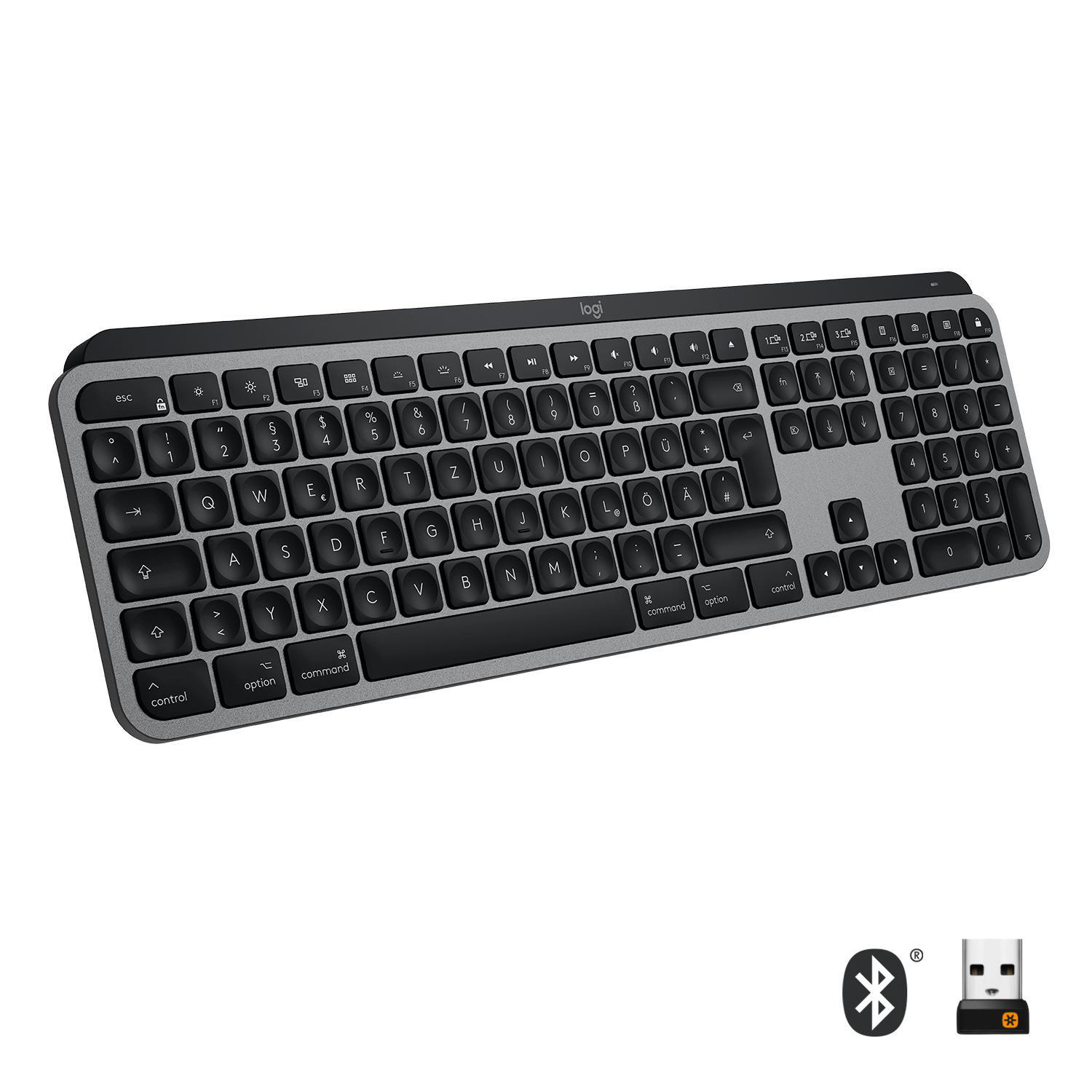 LOGITECH MX Keys für Mac , Tastatur, Sonstiges, kabellos, Space 